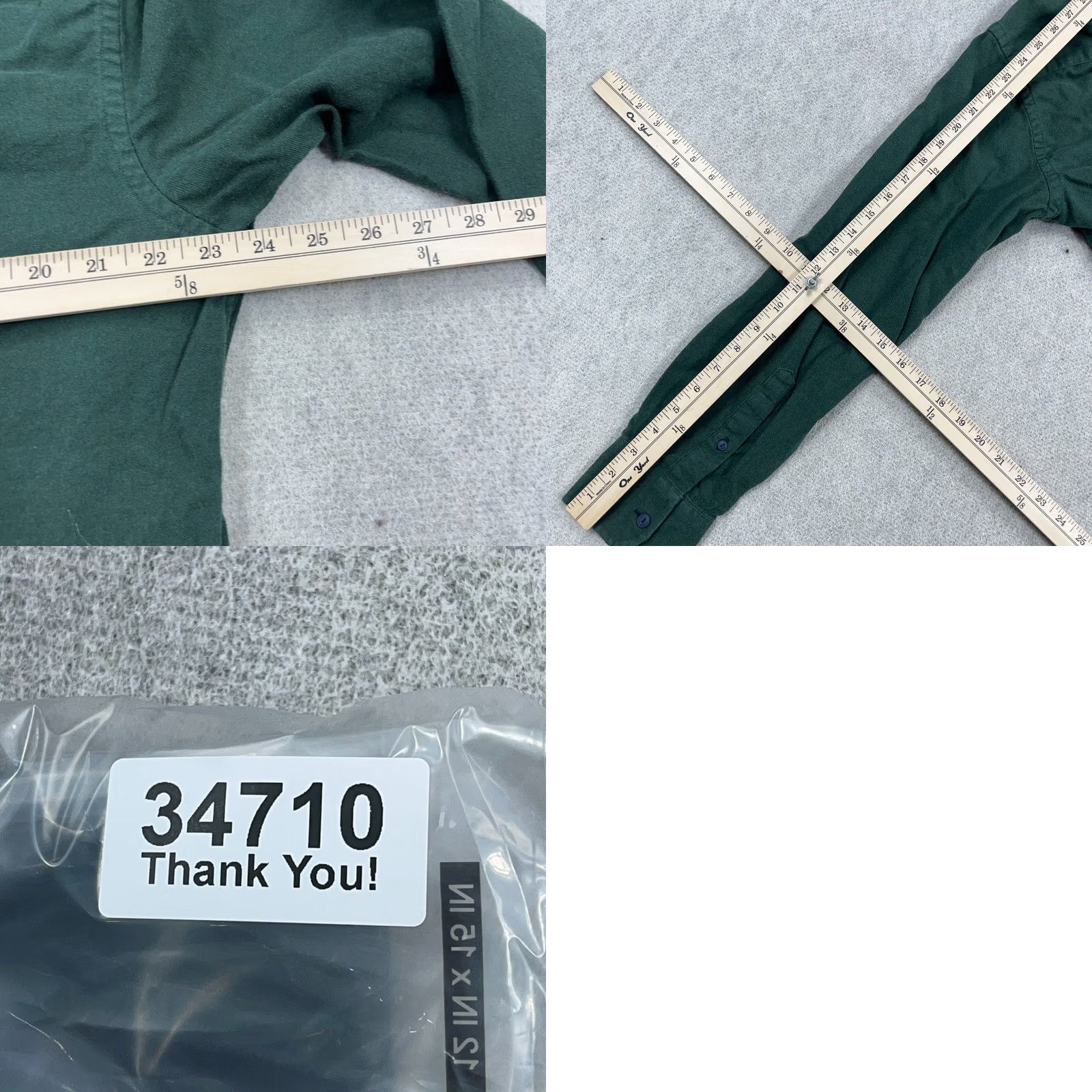 UNTUCKit UNTUCKit Shirt Men XL Green Flannel Button Up Solid Lightweight Dress Pocket Size 46R - 8 Thumbnail