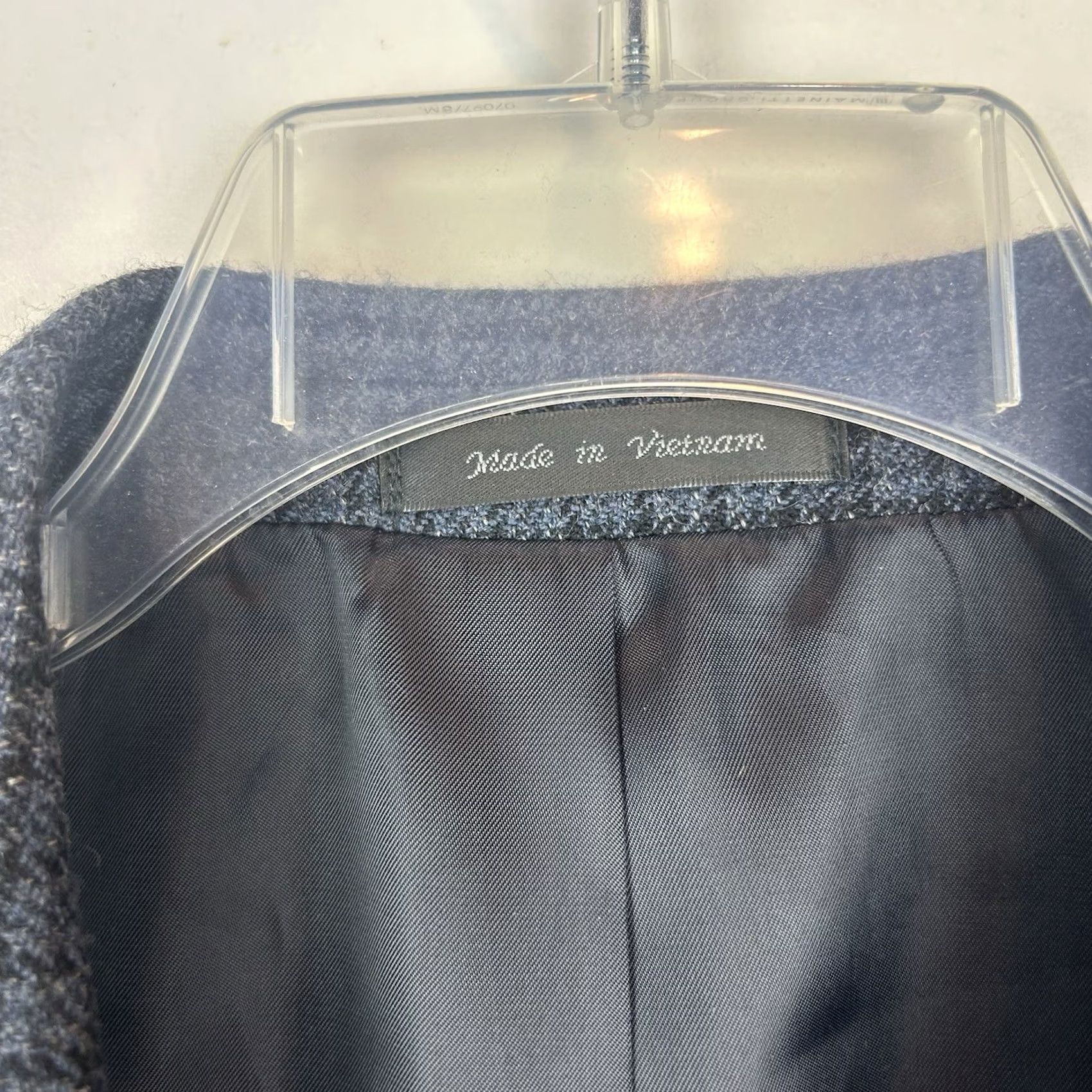 Chaps Chaps Sport Coat Mens 42 Blue Wool Plaid Blazer Single-Breasted Two-Button Notch Lapel Long Size 42R - 7 Thumbnail