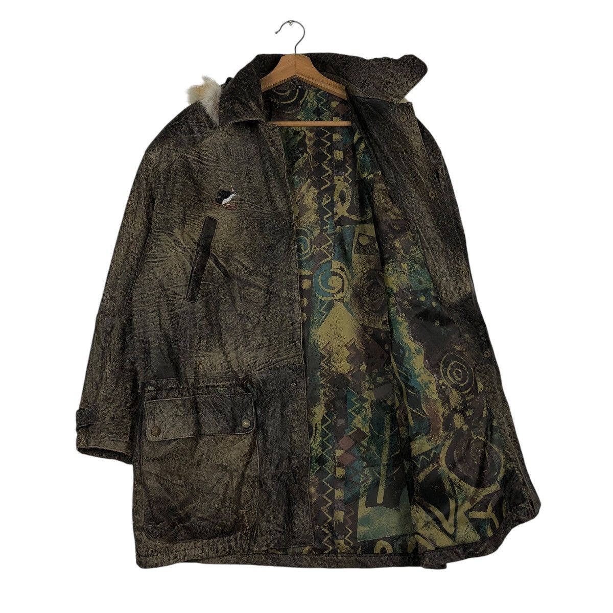 Japanese Brand × Vintage Vintage Biker Leather Jacket Embroidered Design IsseyMiyake Size US M / EU 48-50 / 2 - 13 Thumbnail