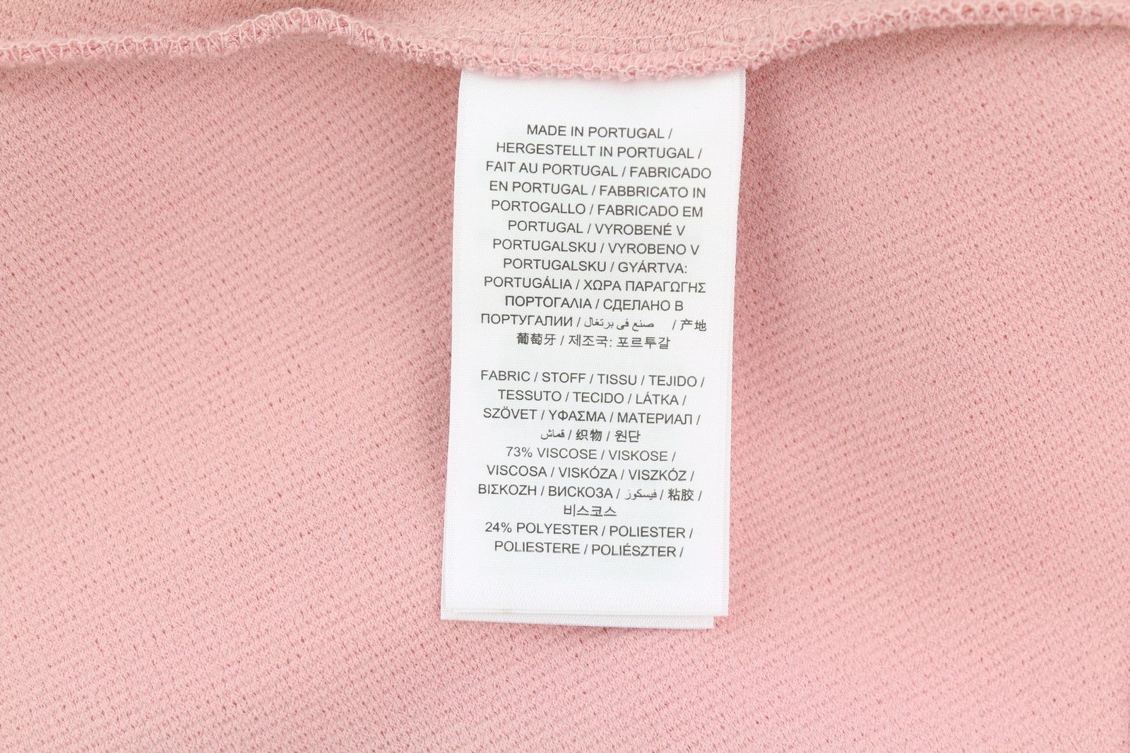 Gant RIB STRUCTURE XS Pink Short Sleeve V-Neck Dress 84953 Size XS / US 0-2 / IT 36-38 - 7 Thumbnail