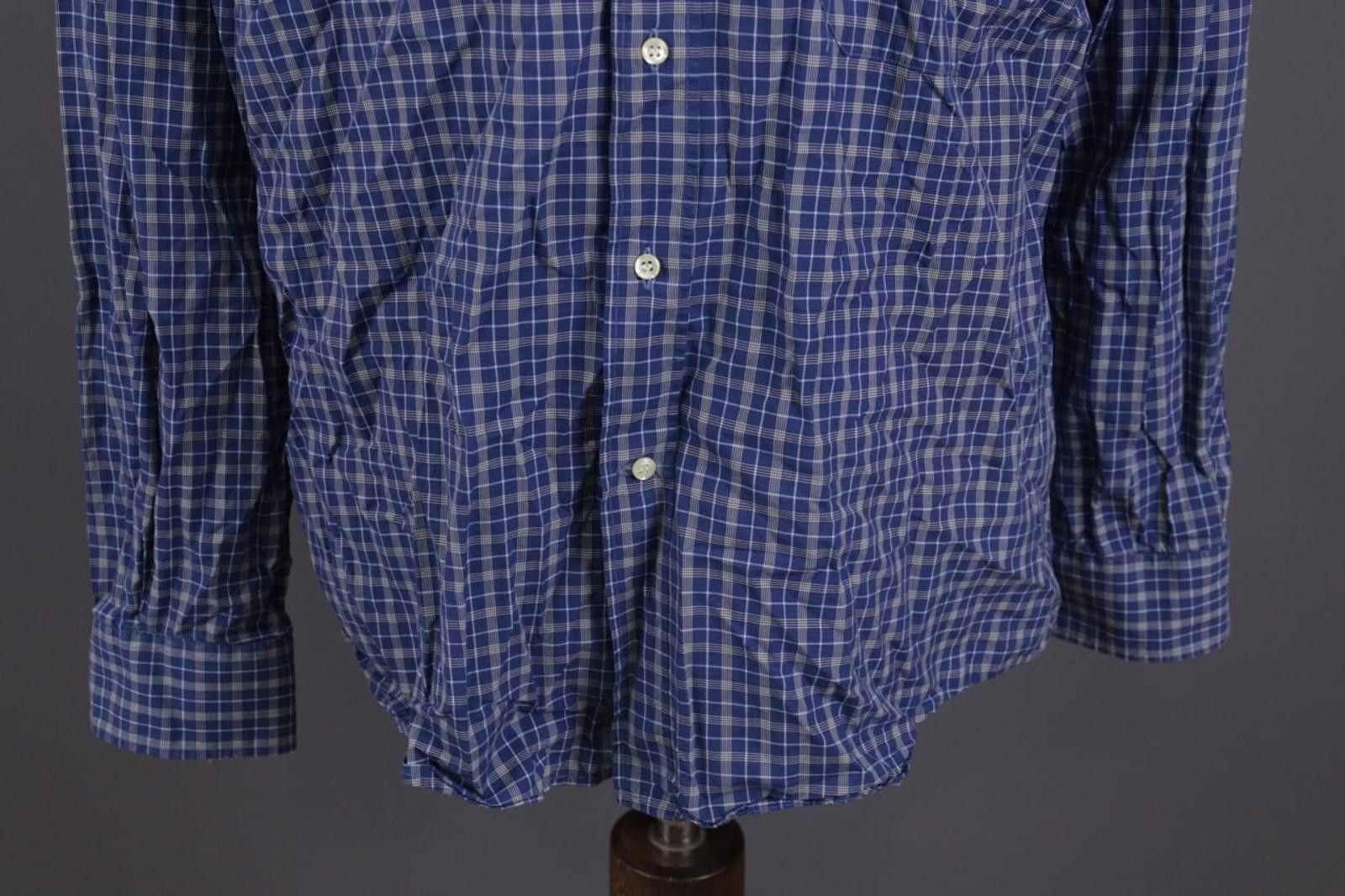 Corneliani Corneliani Blue Check Button Down Shirt Size 42 / 16.5 Size US M / EU 48-50 / 2 - 2 Thumbnail