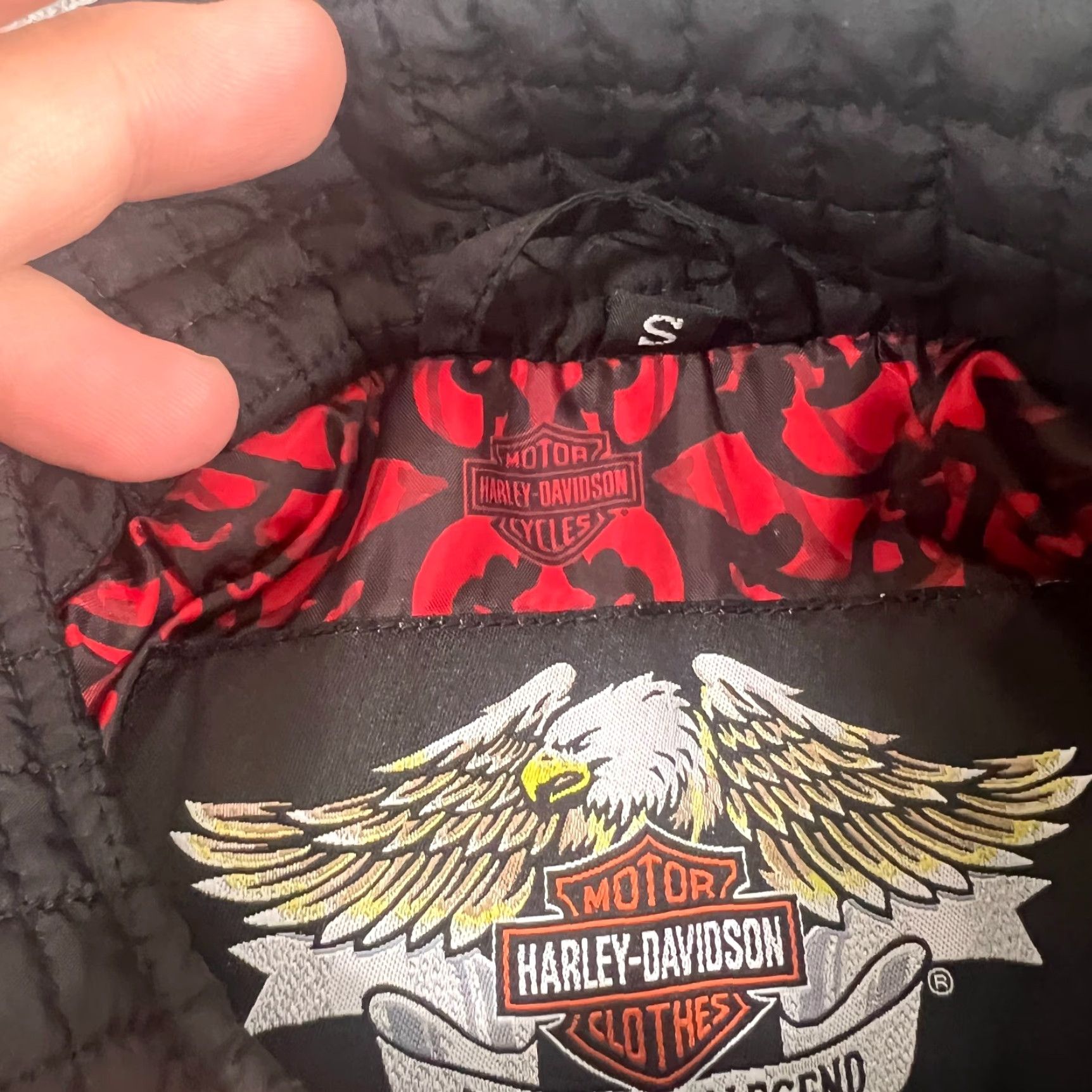 Harley Davidson Harley-Davidson Womens Jacket Small Black Quilted Motorcycle 90s Zip Size S / US 4 / IT 40 - 6 Thumbnail