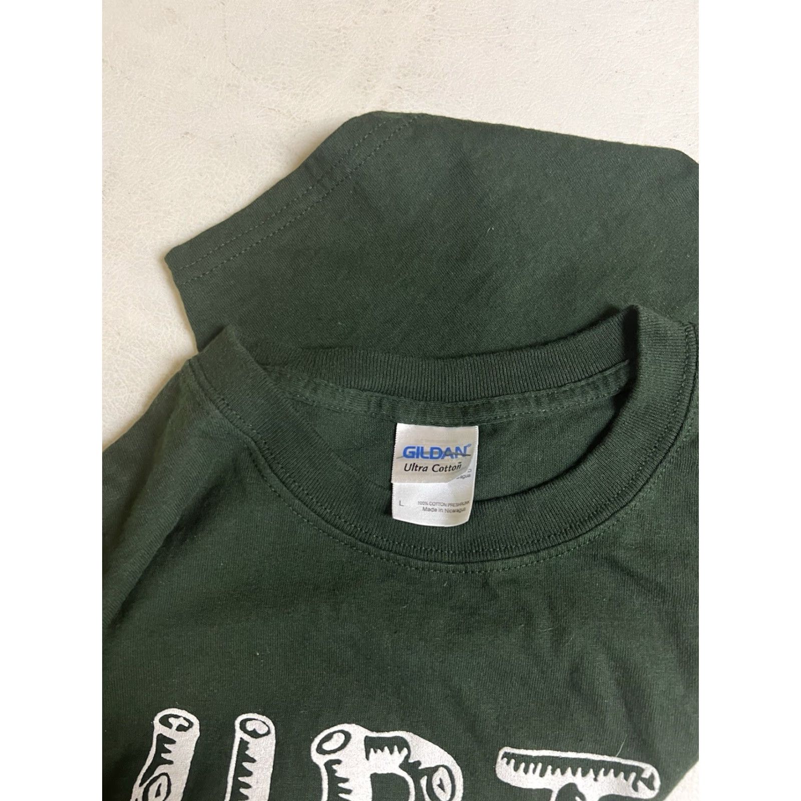 Vintage CAMP T-Shirt Green Short Sleeve Crew Neck L Men Summer Camp Adirondack Lettering Retro Style Size US L / EU 52-54 / 3 - 4 Thumbnail