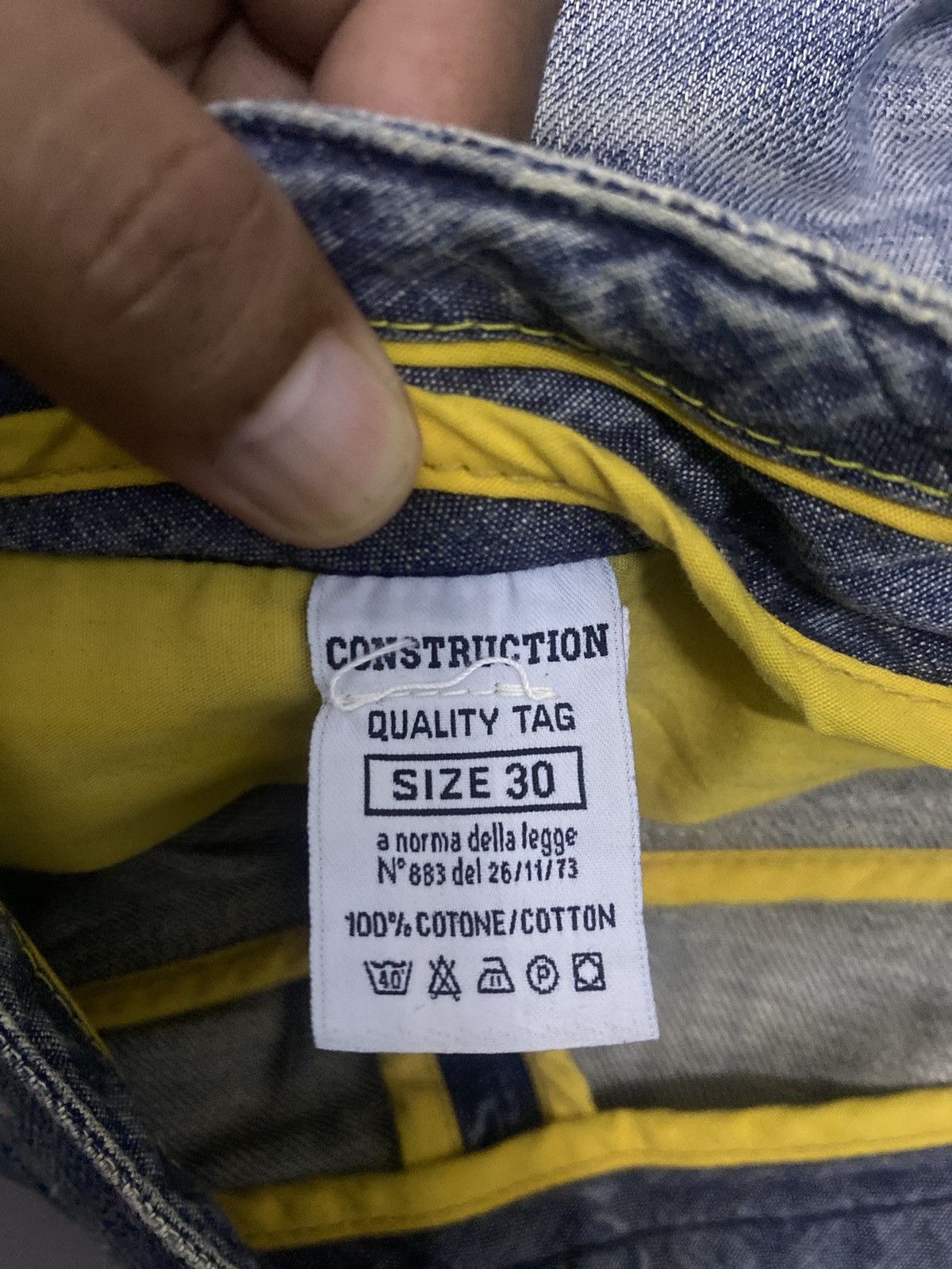 Label Under Construction ITALY BRAND 0/ZERO CONSTRUCTION DISTRESS CASUAL STYLE Size US 30 / EU 46 - 6 Thumbnail