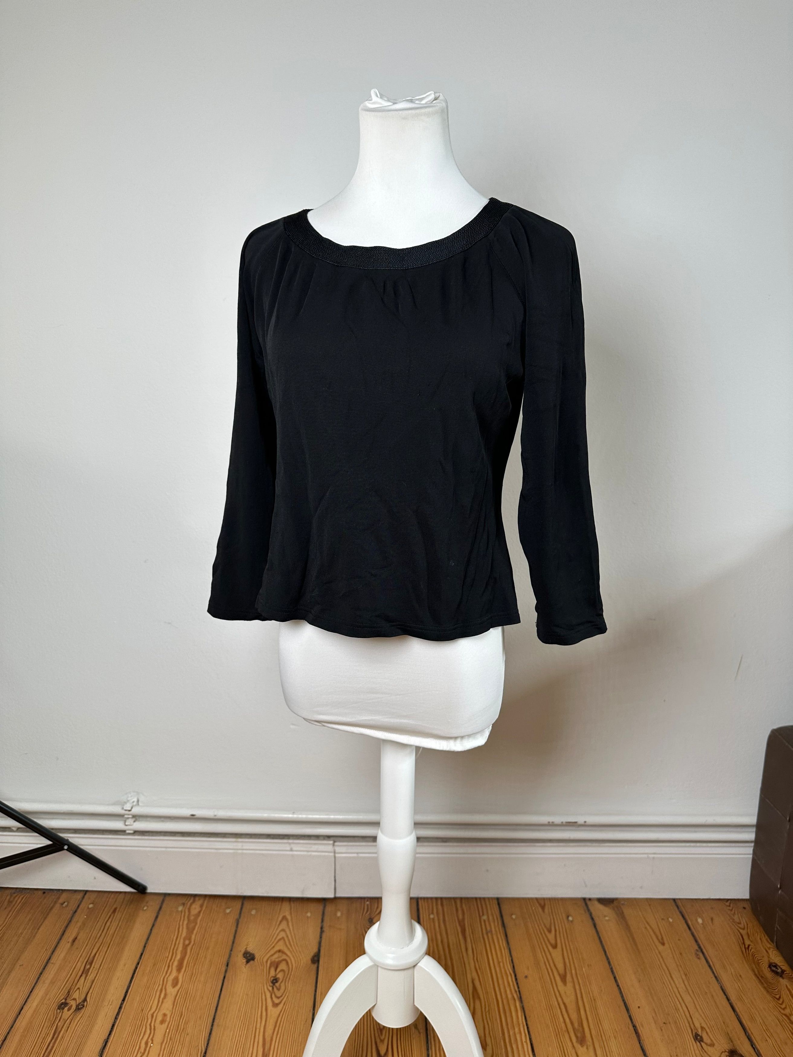 Dior Vintage Christian Boat Neck Jersey Top Black L Size L / US 10 / IT 46 - 1 Thumbnail