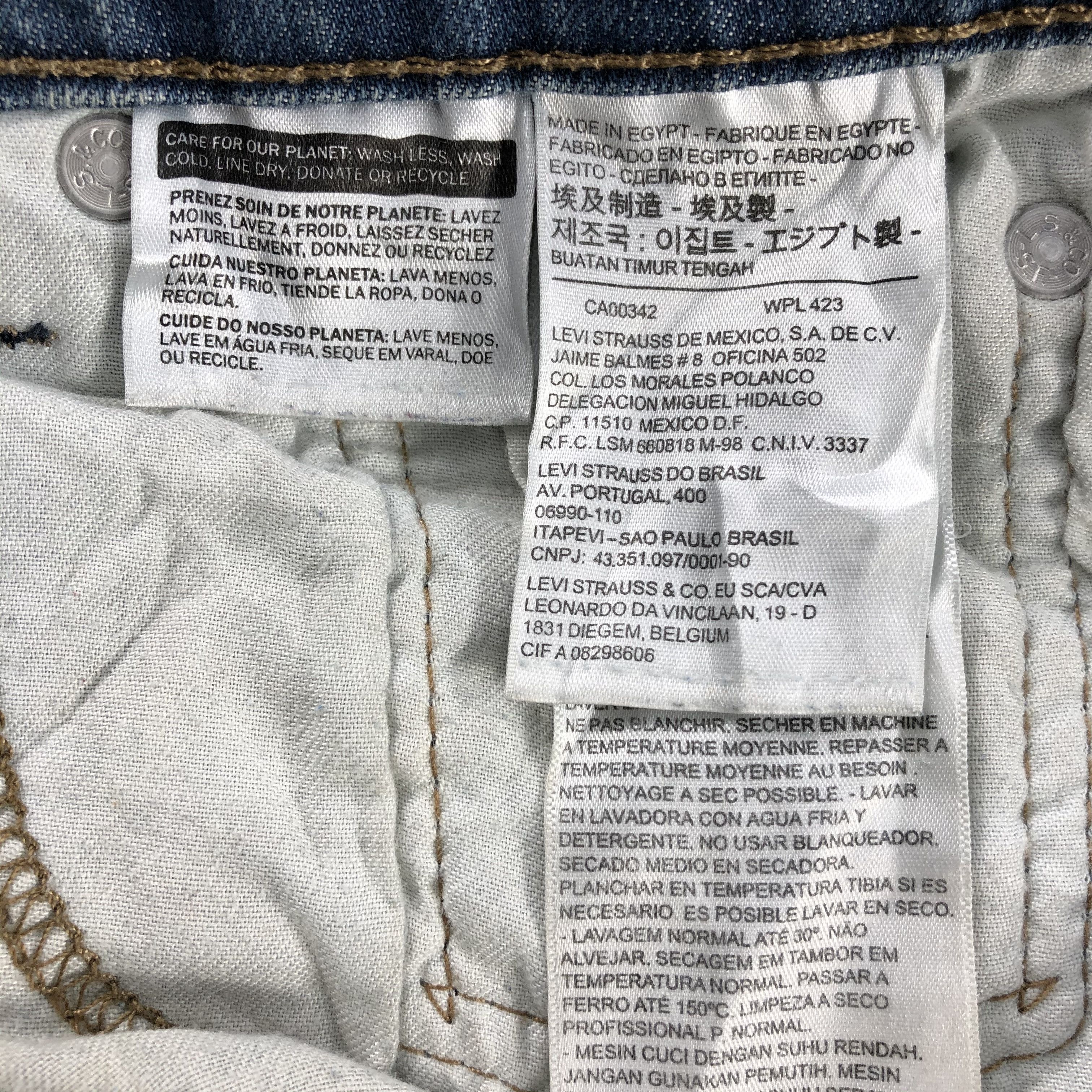 Levi's Vintage Blue Wash Levis 511 Jeans-J2339 Size US 33 - 9 Thumbnail