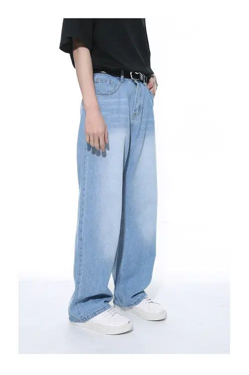 Other Simple light blue straight loose washed jeans Size US 32 / EU 48 - 6 Thumbnail