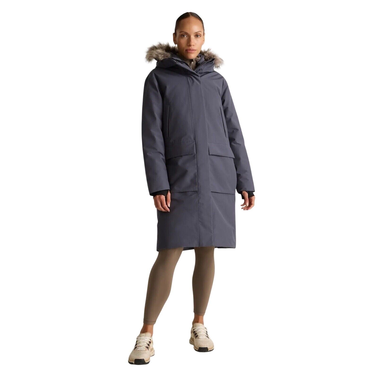 Quince Quince Responsible Down Hooded Long Parka Carbon Gray Large Size L / US 10 / IT 46 - 1 Thumbnail