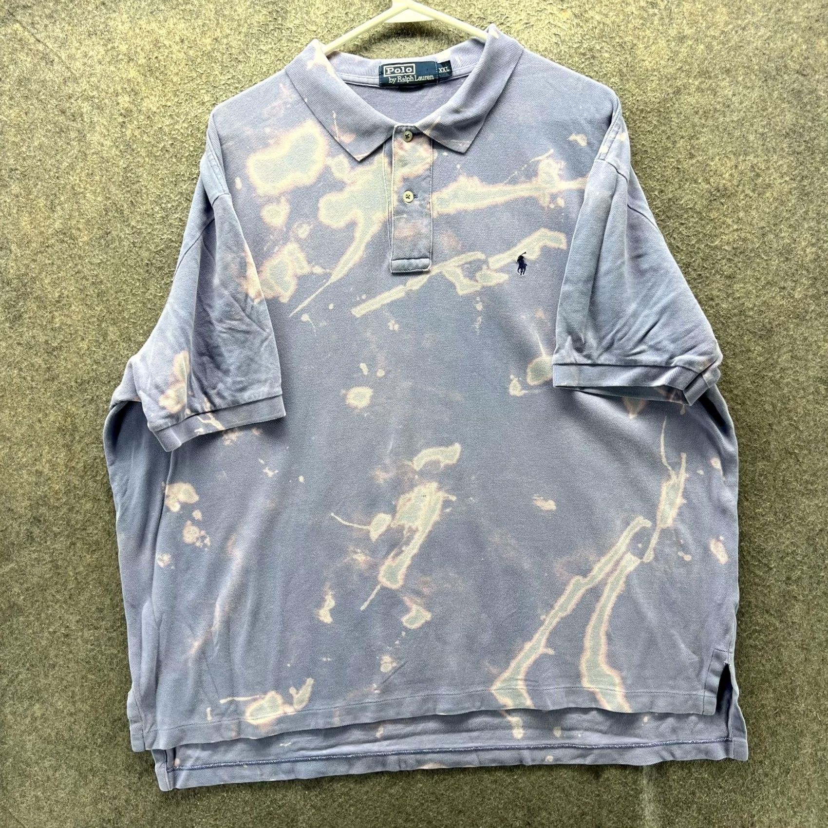 Polo Ralph Lauren Polo by Ralph Lauren Polo Shirt Mens 2XL Purple Bleach Dye Tie Dye Short Sleeve Size US XXL / EU 58 / 5 - 2 Thumbnail