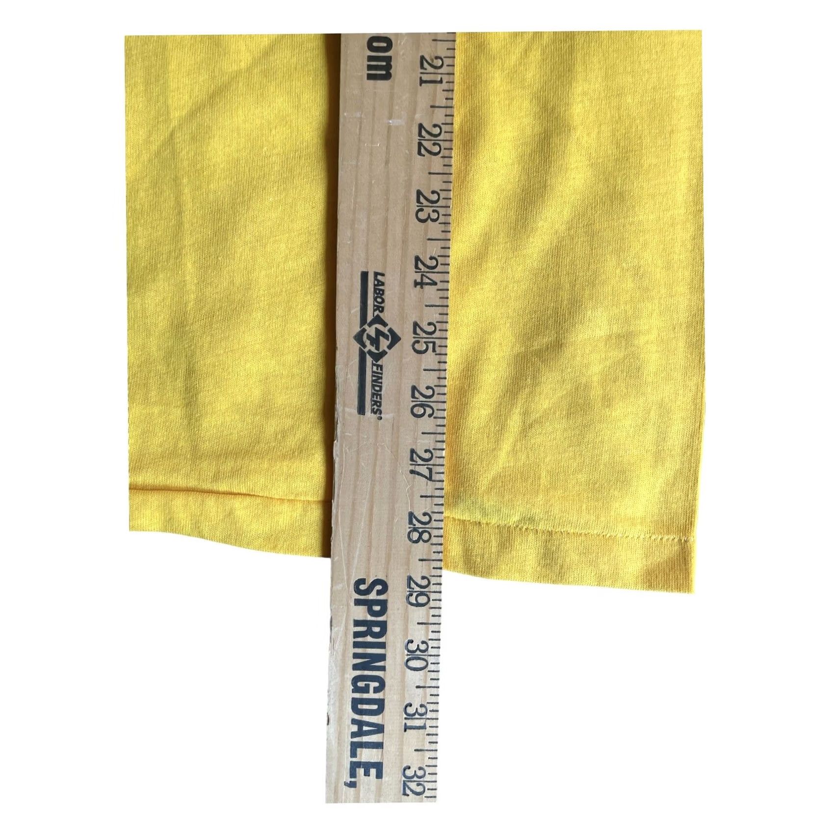 Vintage VTG Single Stitch Shirt Women Yellow Cracked Emulsions 1980s L Large 18in Cotton Blend Graphic Casual Size L / US 10 / IT 46 - 6 Thumbnail