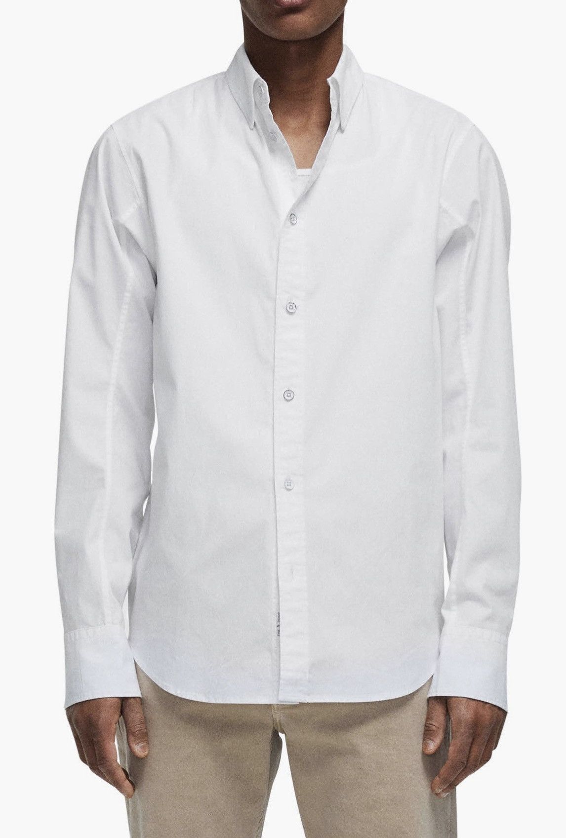 Rag & Bone Rag and Bone mens M stretch white shirt Zac NWT $245 Size US M / EU 48-50 / 2 - 1 Thumbnail