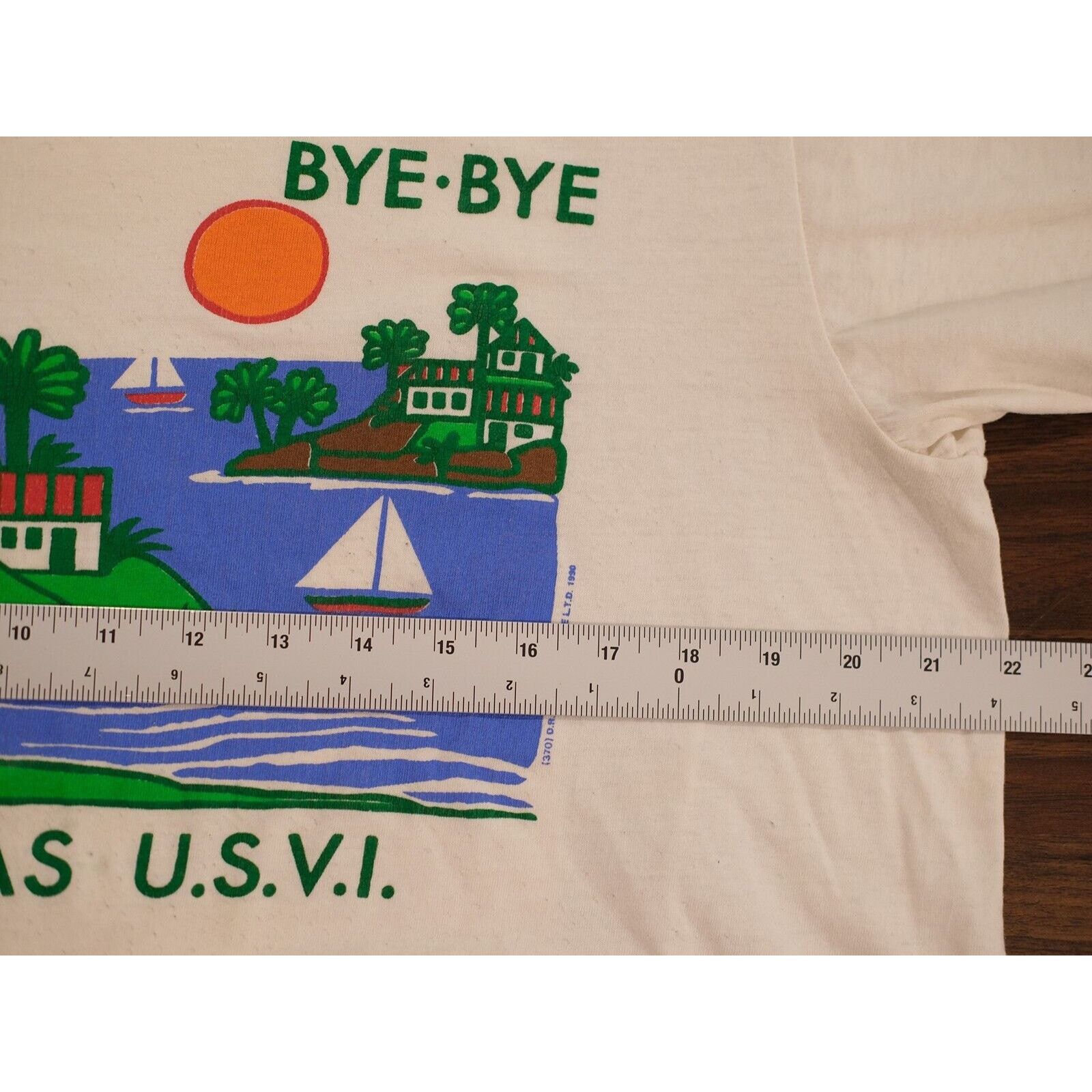 Other Vintage 90s Bye Bye Beach Graphic T-Shirt L Unisex Beige Size US L / EU 52-54 / 3 - 7 Thumbnail