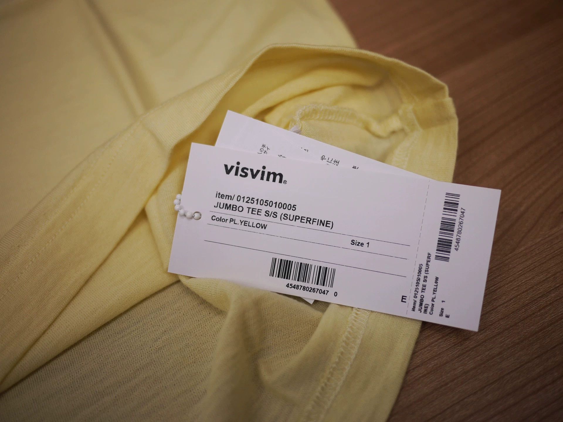 Visvim 25SS VISVIM JUMBO TEE SUPERFINE PL.YELLOW Size 1 Size US S / EU 44-46 / 1 - 3 Thumbnail