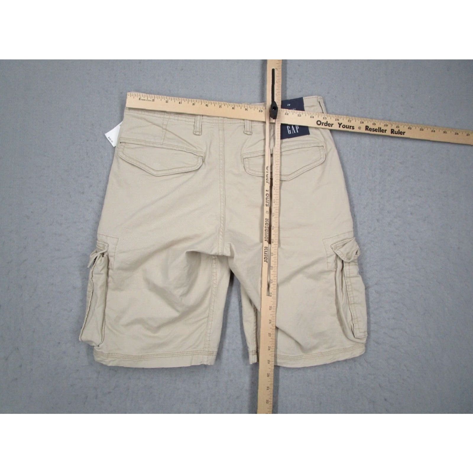 Gap Vintage Gap Men’s Cargo Shorts 28 Regular Beige Cotton Blend 12" Inseam Casual Workwear Size US 28 / EU 44 - 6 Thumbnail