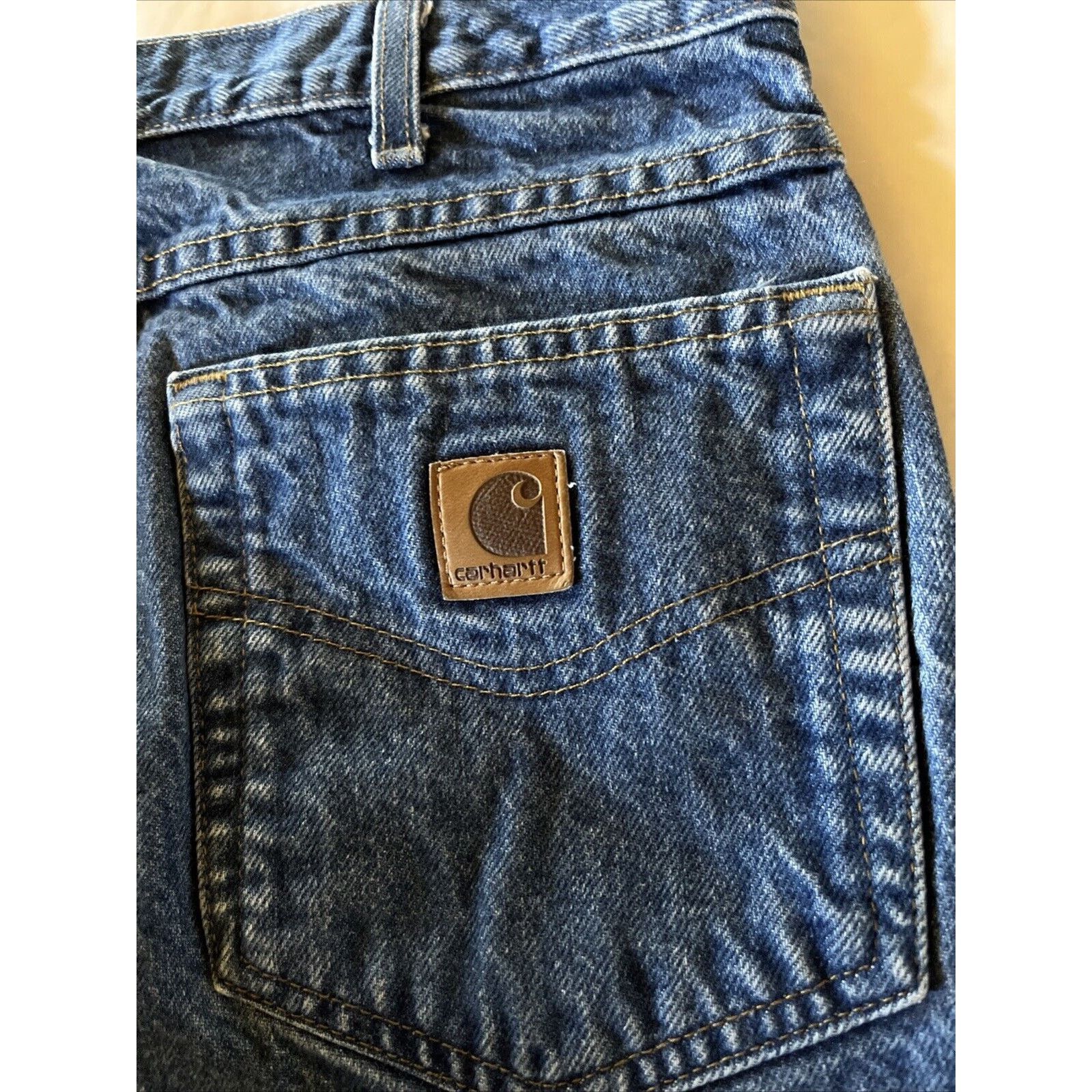 Carhartt Carhartt Jeans Men’s 38x30 Relaxed Fit Denim Blue Dark Wash Size US 38 / EU 54 - 12 Thumbnail