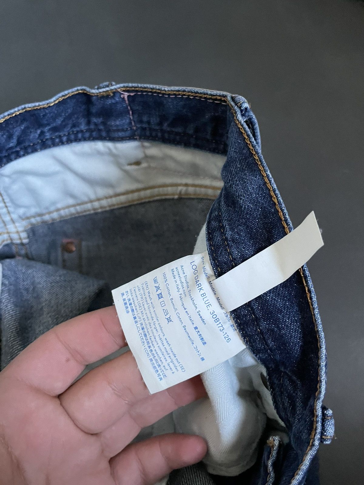 Acne Studios Acne Studios Bla Konst Log Dark Blue Jeans Y2K Size US 28 / EU 44 - 5 Thumbnail