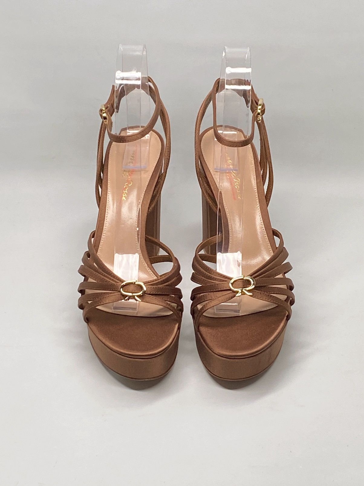Gianvito Rossi GIANVITO ROSSI Crepe Ankle-Strap Platform Sandals size 36.5 Size US 6.5 / IT 36.5 - 5 Thumbnail