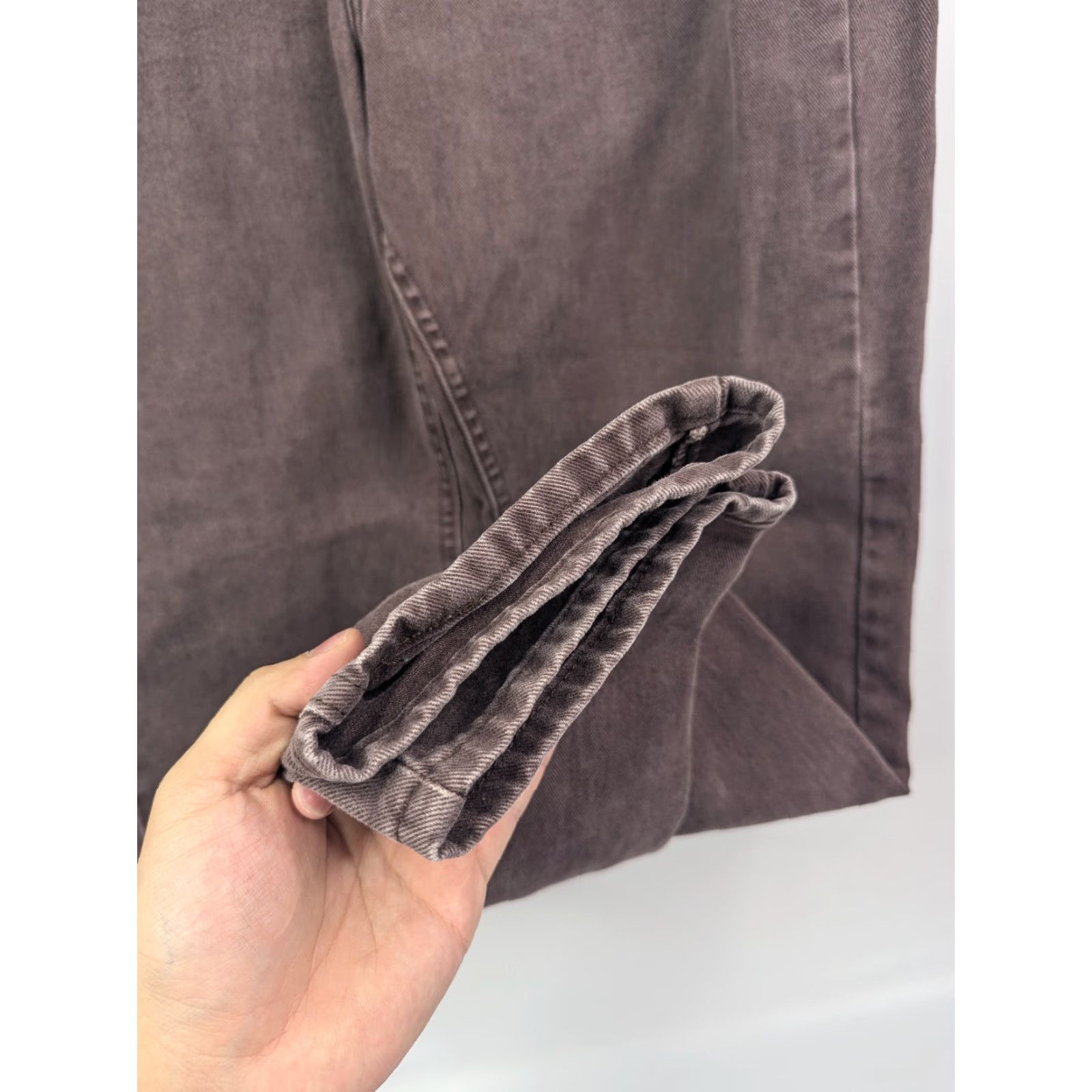 Lee VINTAGE Lee Riveted Brown Denim Mom Jeans Womens 14 Medium High Rise 100% Cotton 5-Pocket Style 90s Western Casual Shirt? Size 36" / US 14 / IT 50 - 2 Thumbnail