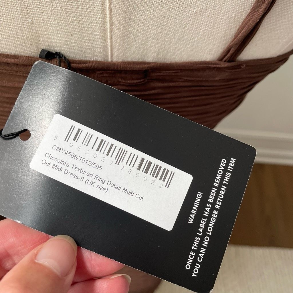 Other NWT PrettyLittleThing Chocolate Brown Textured Ring Detail B Size S / US 4 / IT 40 - 10 Thumbnail