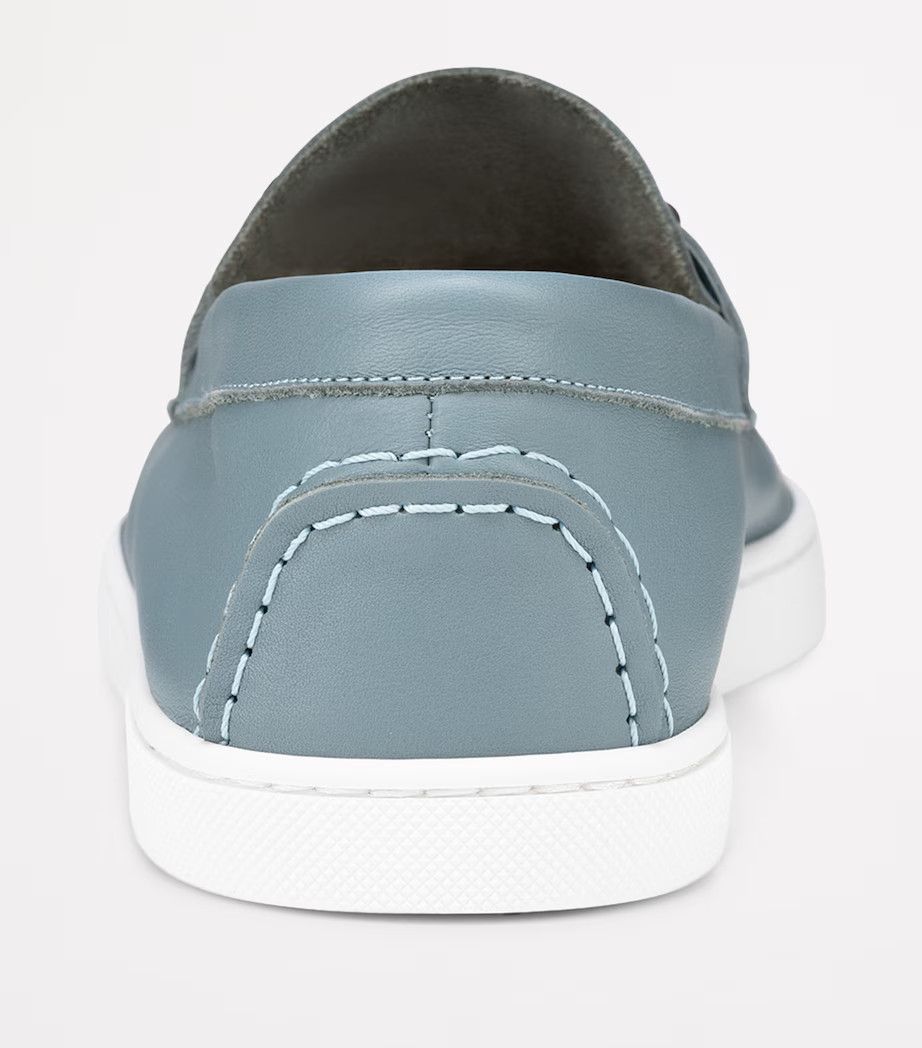 Christian Louboutin oc11z0126 Chameliboat Leather Loafer in Blue/White Size US 11 / EU 44 - 3 Thumbnail