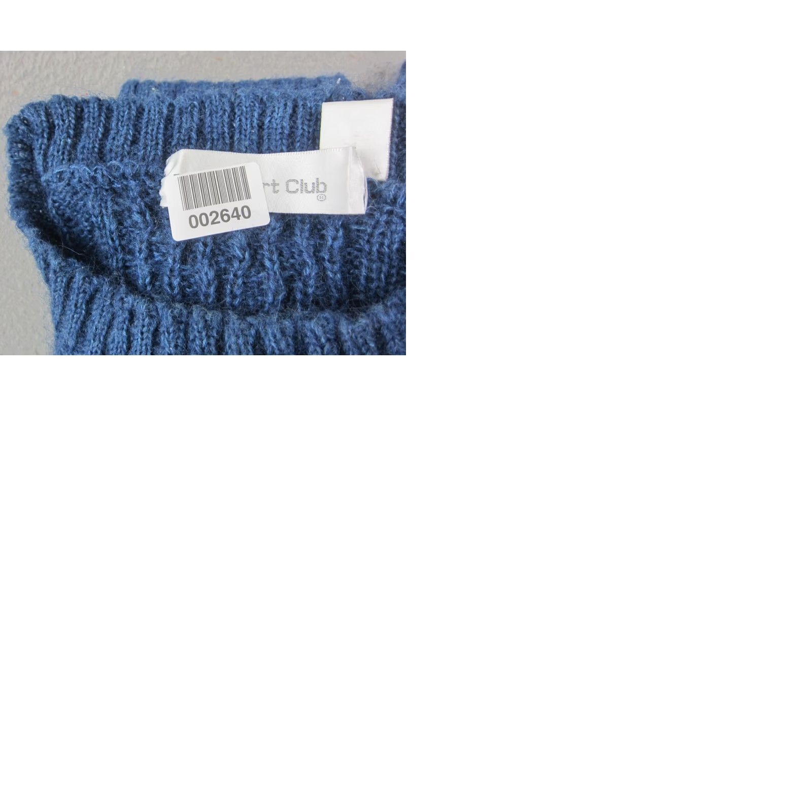 Vintage VINTAGE Paris Sport Club Sweater Womens Large Blue Cable Knit Mohair Crewneck Size L / US 10 / IT 46 - 9 Thumbnail