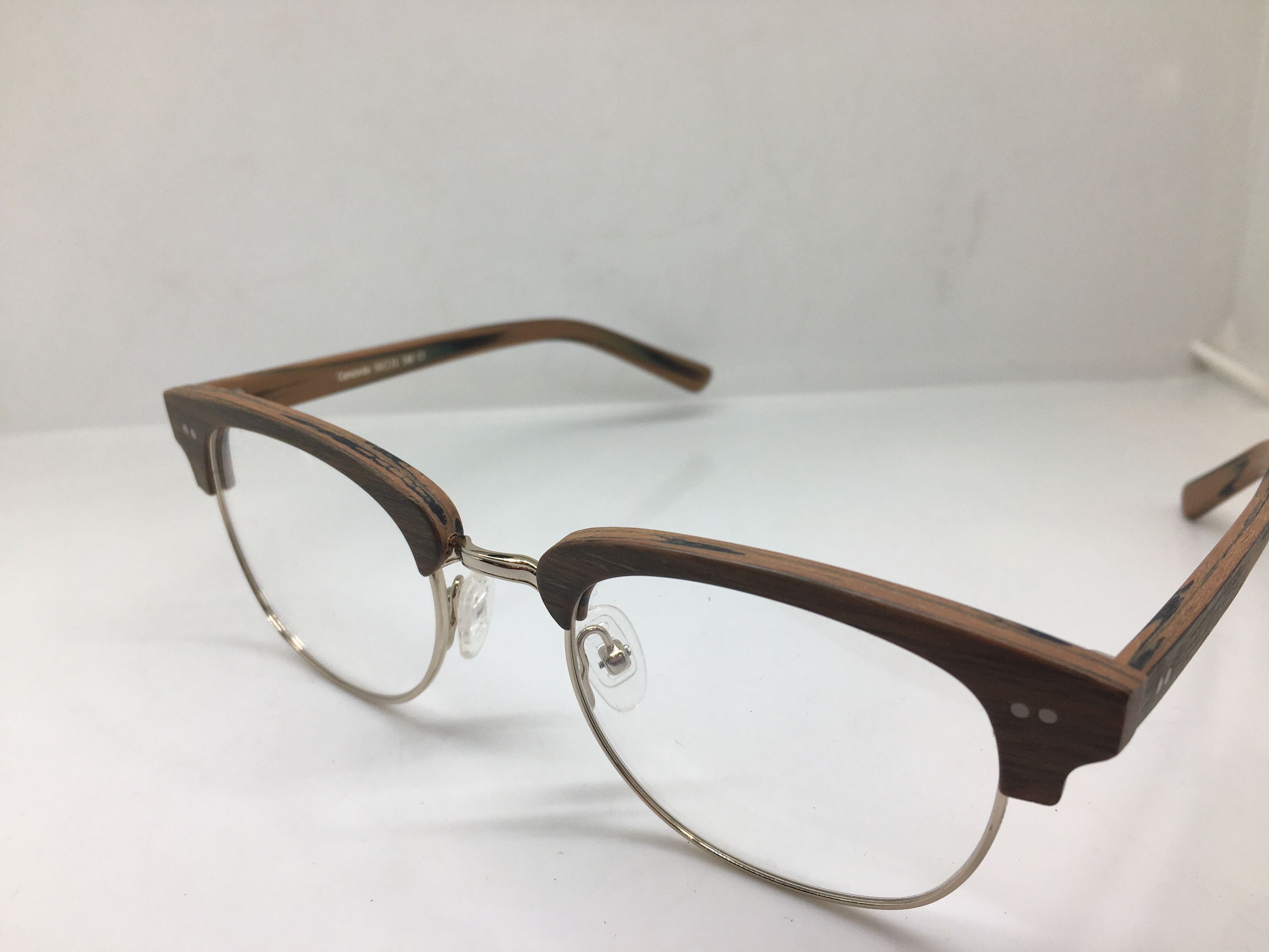 Other Eyebuydirect Concorde Malcolm X Wood SIlver Eyeglasses Size ONE SIZE - 4 Thumbnail