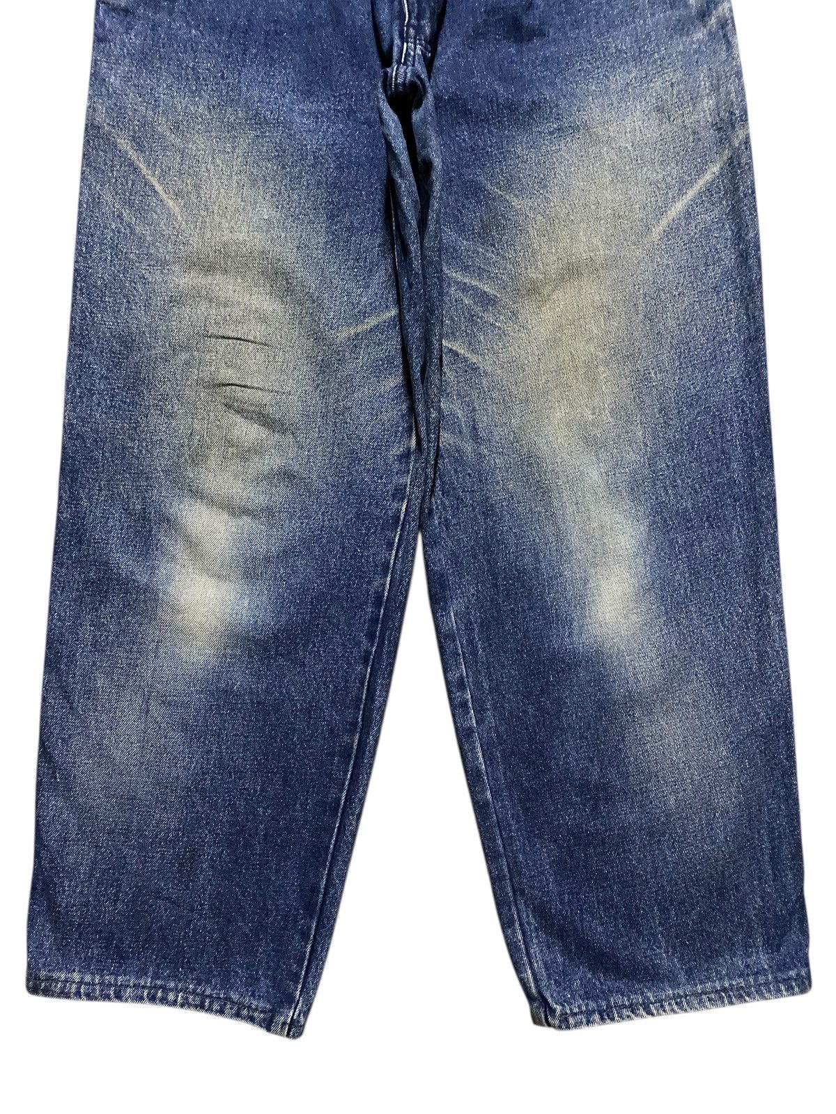 Japanese Brand Vintage Y2K New Caution Brand Blue Wash Baggy Jeans Size US 31 - 5 Thumbnail