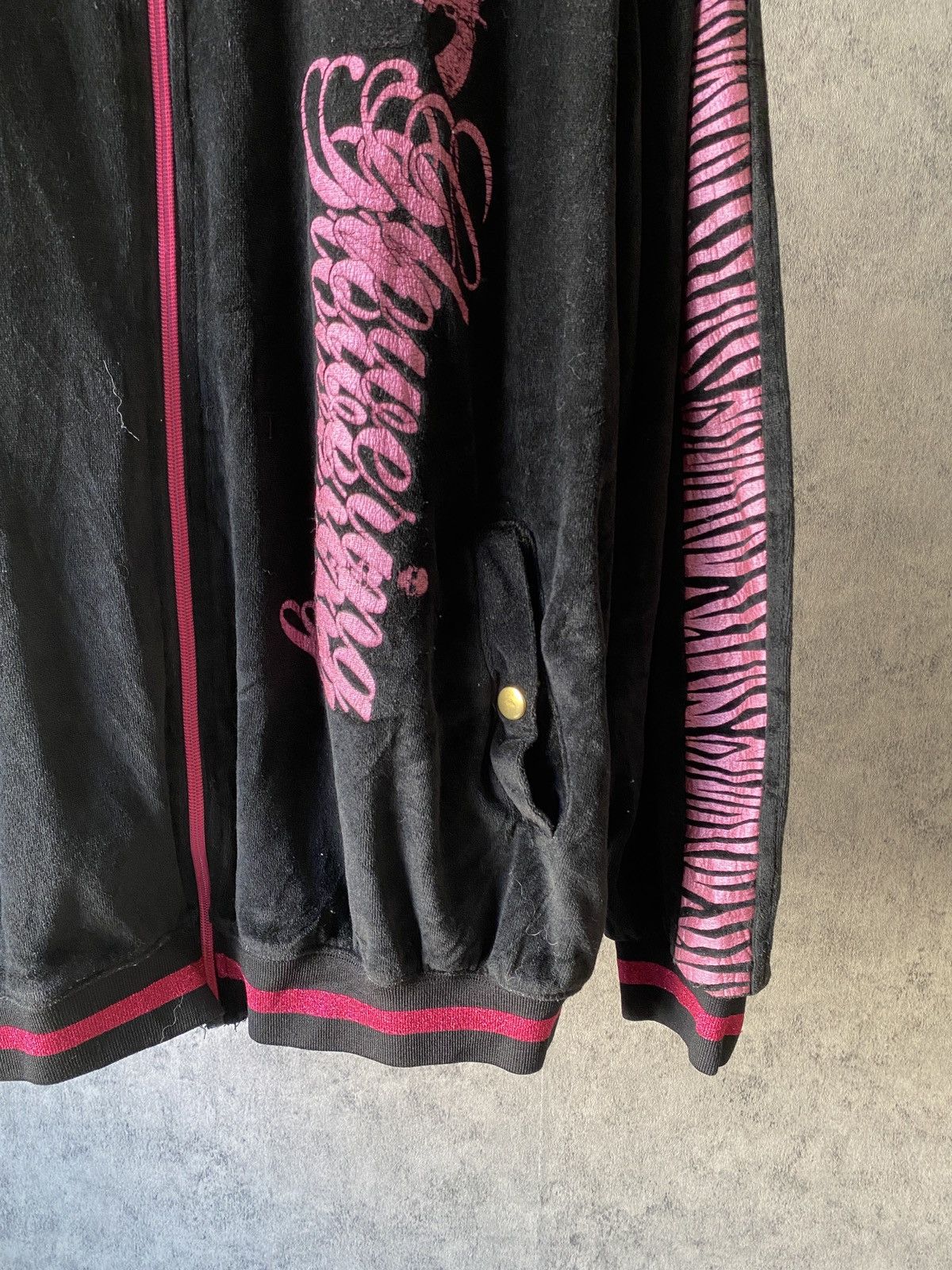 Japanese Brand Dia Star Y2K Design Skull Velvet Zipper Jacket Size US L / EU 52-54 / 3 - 7 Thumbnail