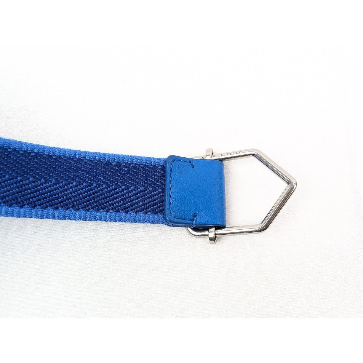 Bottega Veneta o1rshd1 Size:85 / Cintura Chevron Webbing Nappa Belt in Navy Size 32 - 7 Thumbnail