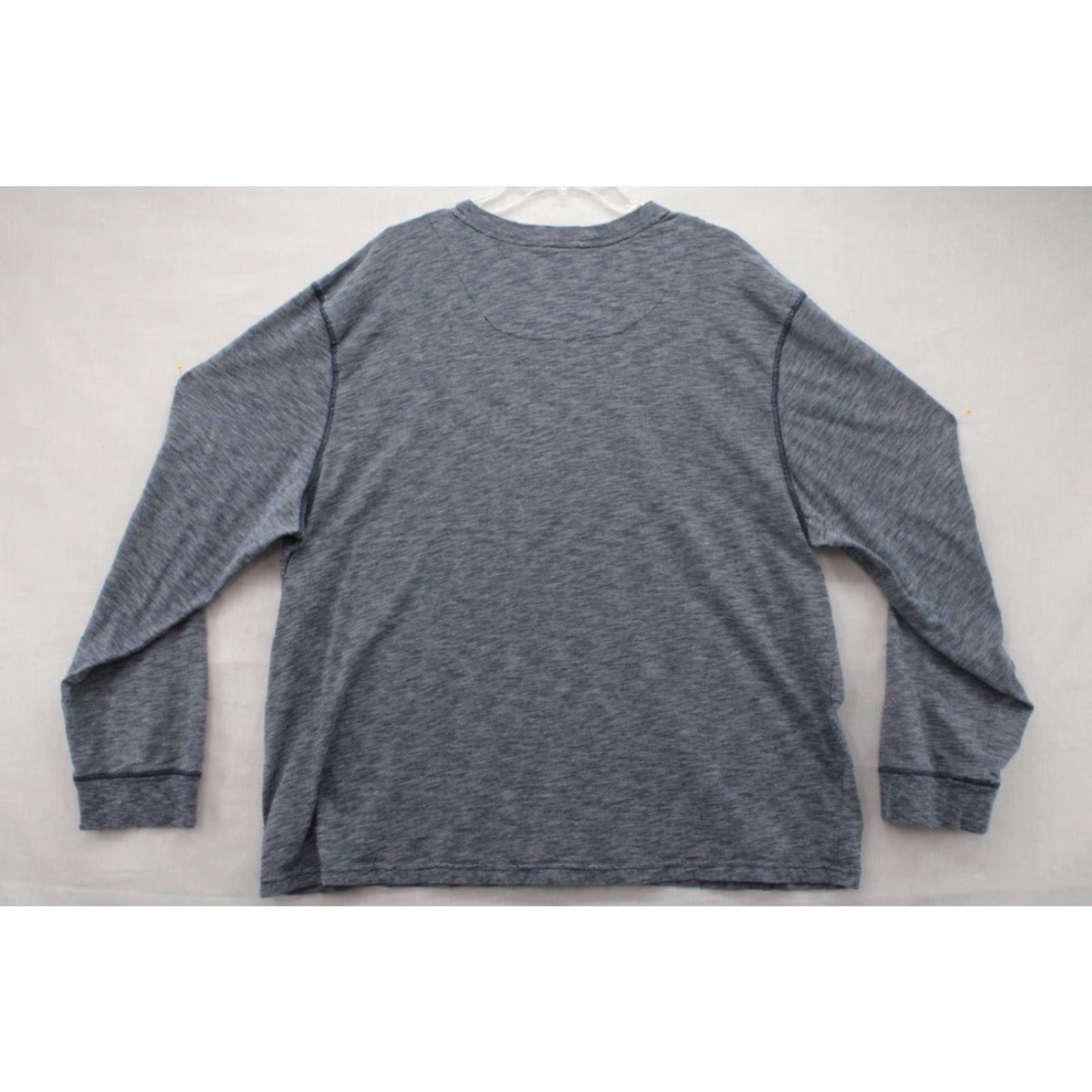 Tommy Bahama Tommy Bahama Henley Shirt Men's XXL Blue Long Sleeve Heather Vacation Beach Luau Size US XXL / EU 58 / 5 - 2 Thumbnail