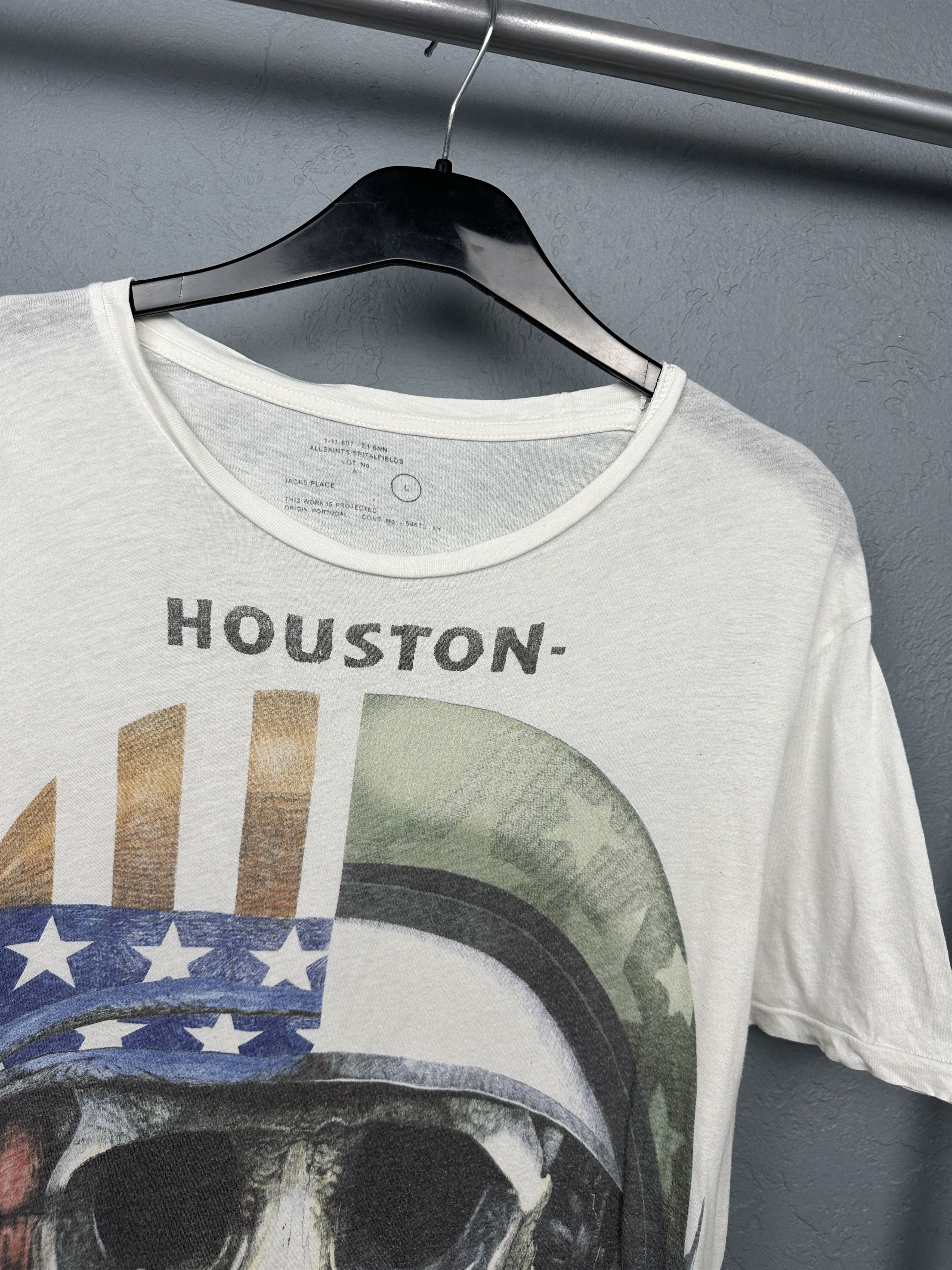 Allsaints Allsaints Mens Houston We Have A Touchdown T-Shirt Tee Size US L / EU 52-54 / 3 - 2 Thumbnail