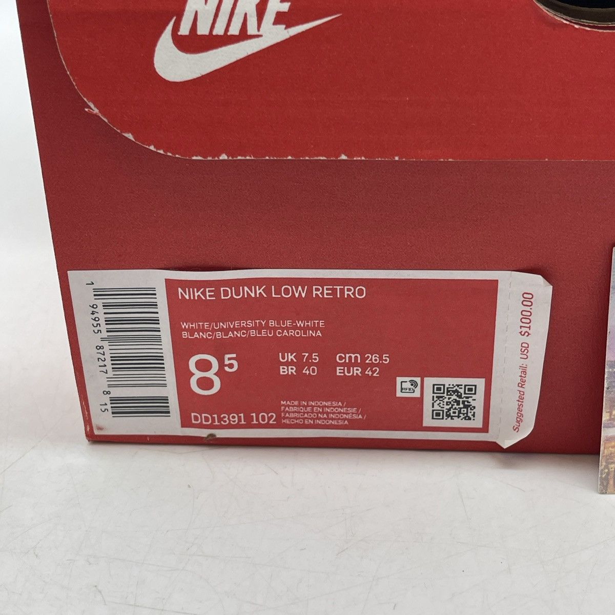 Nike Dunk low university blue Size US 8.5 / EU 41-42 - 9 Thumbnail