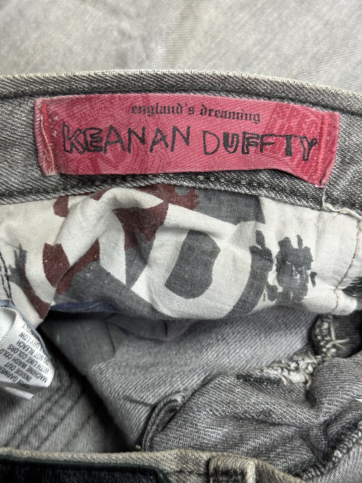 Affliction × Japanese Brand Distrssed Faded🔥Vtg Y2K Keanan Duffty Denim Affliction Style Size US 31 - 9 Thumbnail