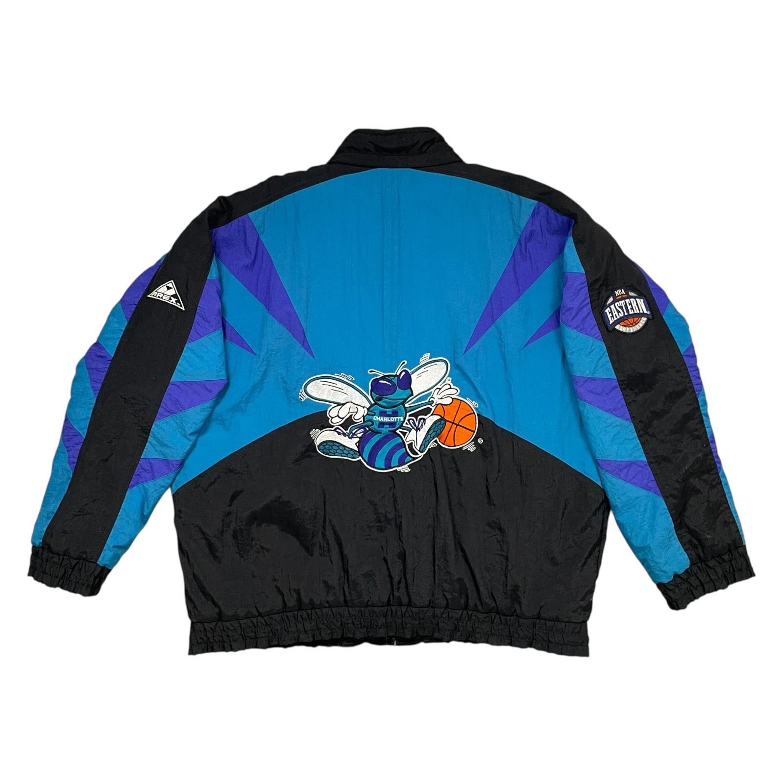 VTG 90s CHARLOTTE HORNETS APEX ONE FULL ZIP PUFFER JACKET XL