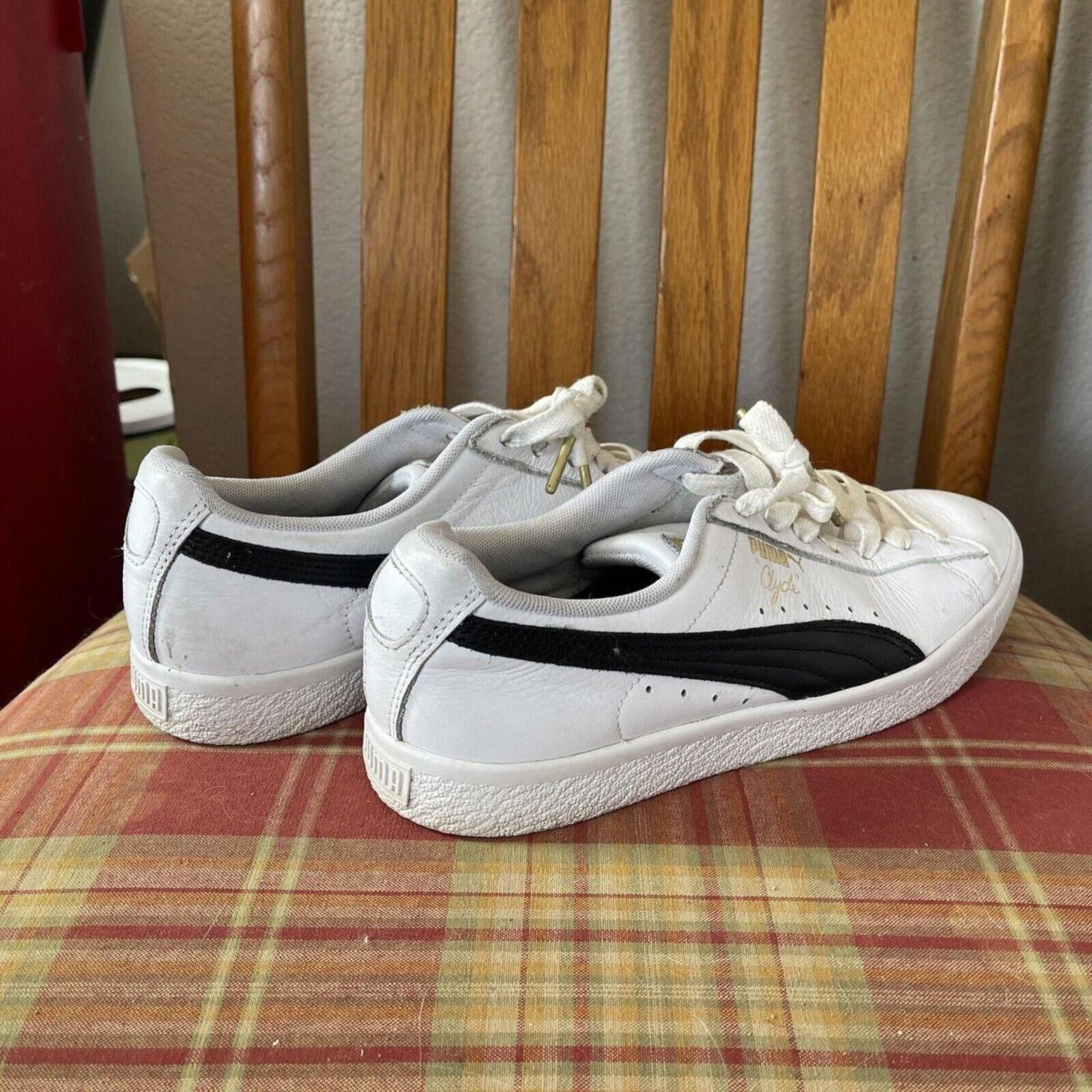 Puma Puma Clyde Casual Sneakers - White & Black Size US 7.5 / EU 40-41 - 3 Thumbnail