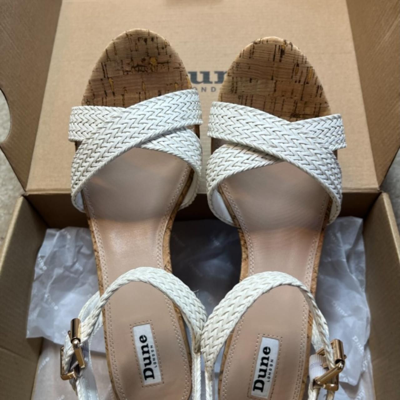 Dune London Dune White Jillys Sandals Size US 8 / IT 38 - 3 Thumbnail