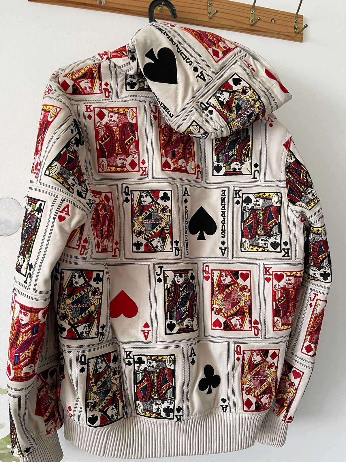 Supreme Court Card Leather Jacket