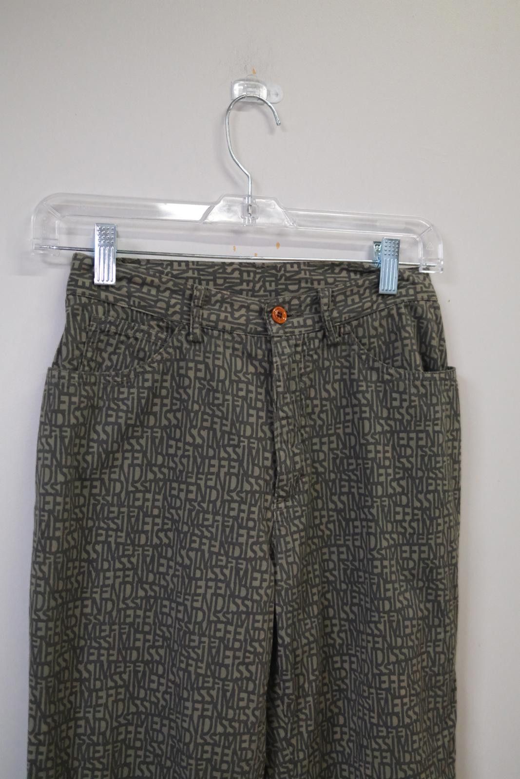 Designer 90's Fendissime Monogram Straight-Leg-Pant Size 28" / US 6 / IT 42 - 3 Thumbnail