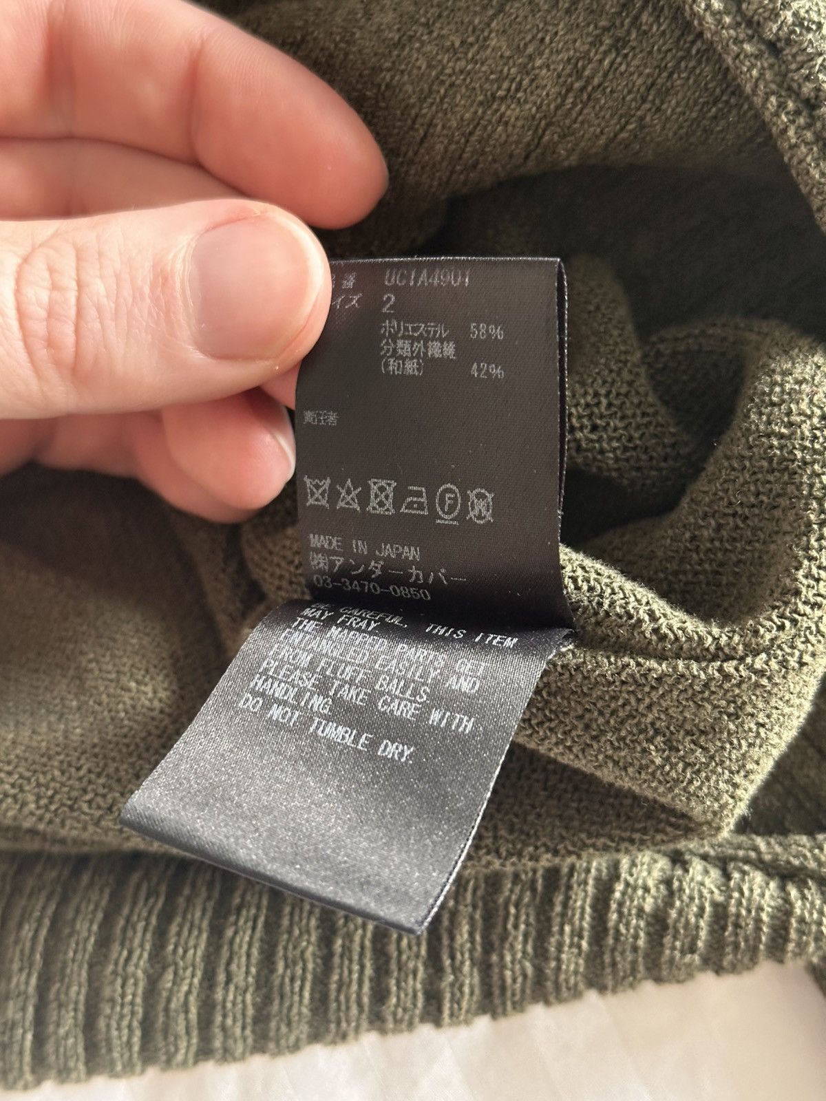 Undercover Green Rollneck Knit Size US S / EU 44-46 / 1 - 4 Thumbnail