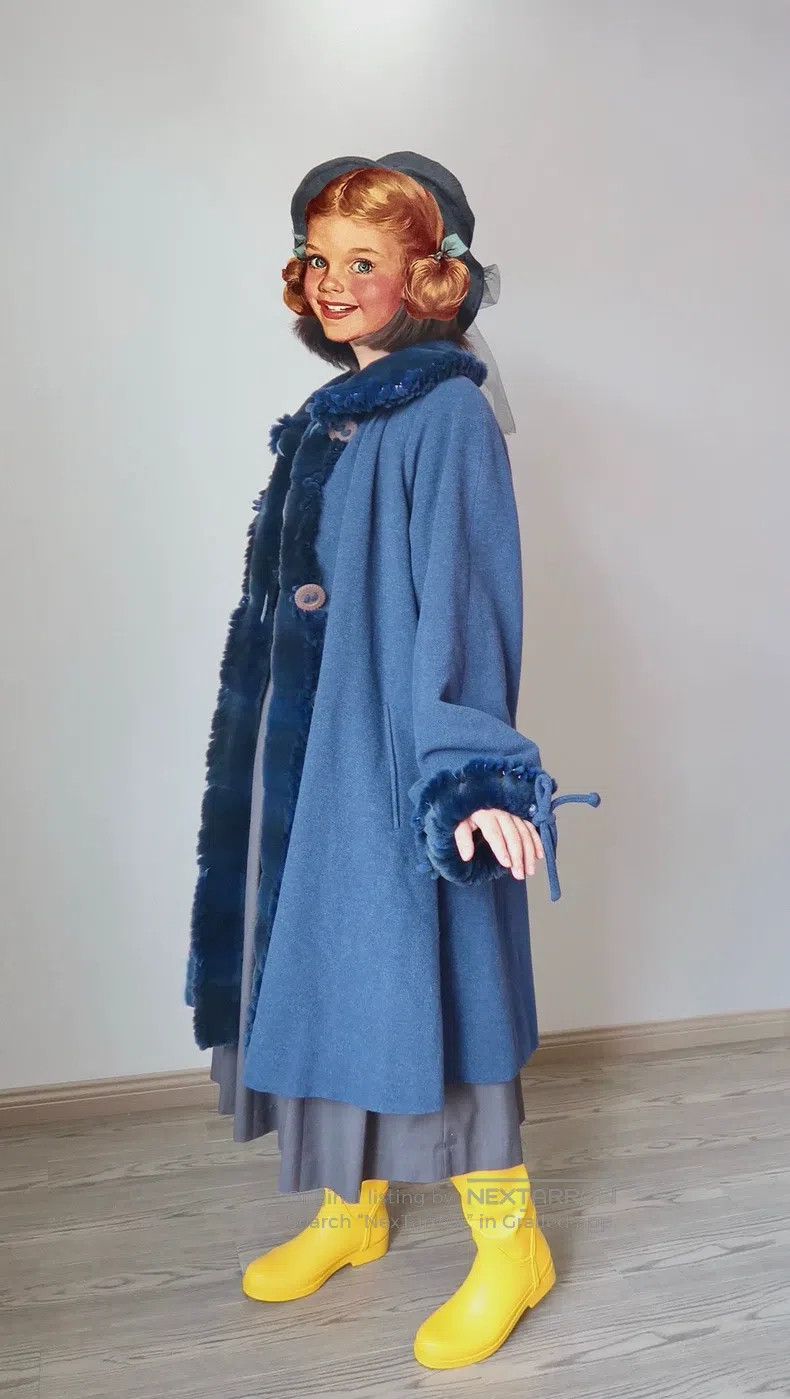 Fendi Vintage Totoro fur blend reversible cashmere coat