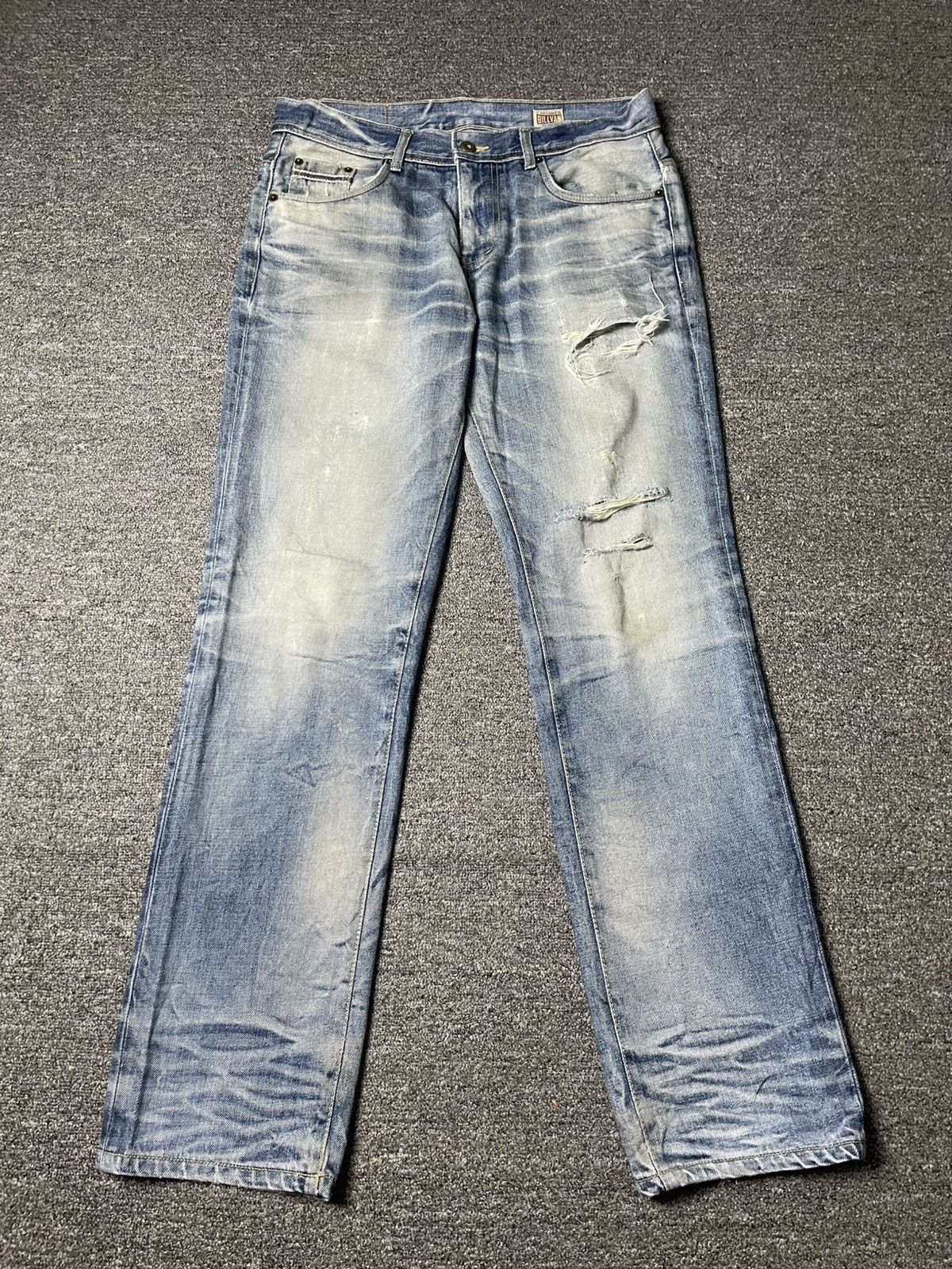 Japanese Brand × Vintage Vintage BILLVAN x Quality Garment Ripped Jeans (91) Size US 32 / EU 48 - 1 Thumbnail