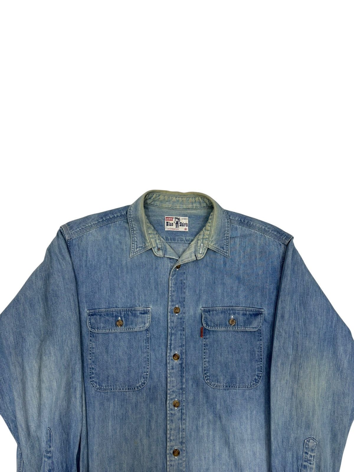 Kapital Vintage LEVIS BLUE SHIRT Denim Shirt Orange Tab Size US M / EU 48-50 / 2 - 11 Thumbnail