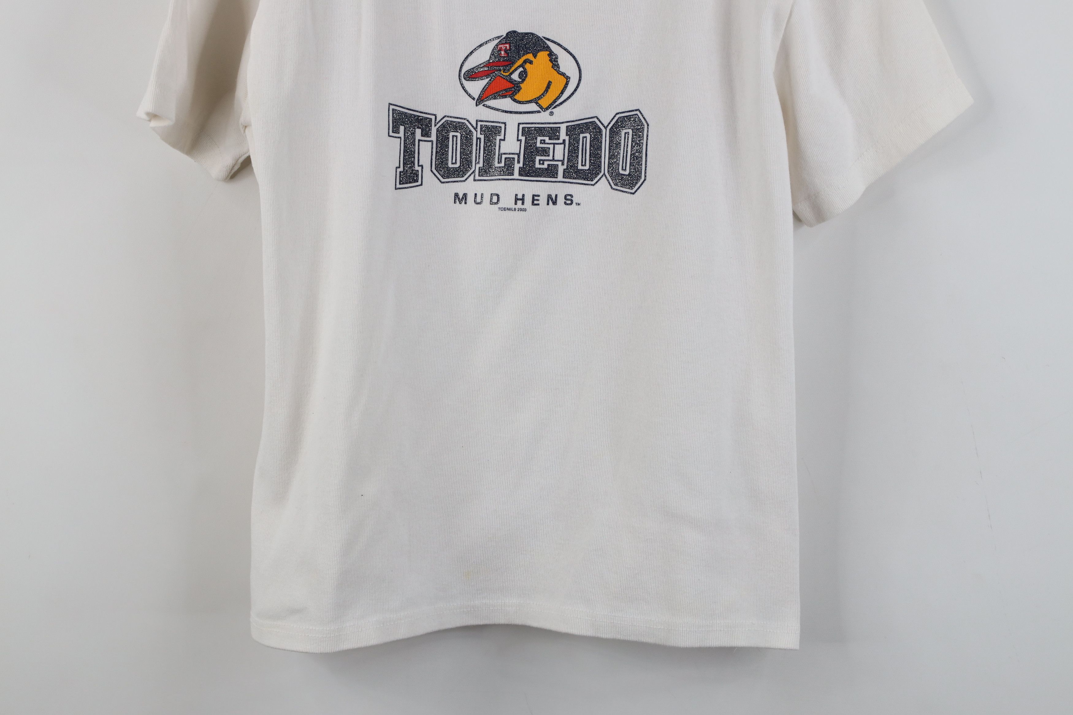 Vintage Vintage Y2K 2003 Baseball Ribbed Knit Cropped T-Shirt USA Size XL / US 12-14 / IT 48-50 - 3 Thumbnail