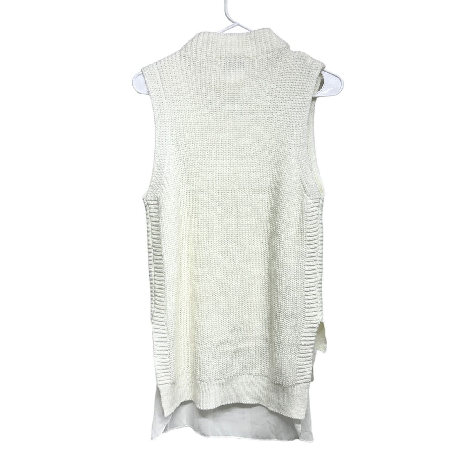 Other Bishop + Young Knit Woven Vest Chunky Mock Sweater Medium Size M / US 6-8 / IT 42-44 - 3 Thumbnail