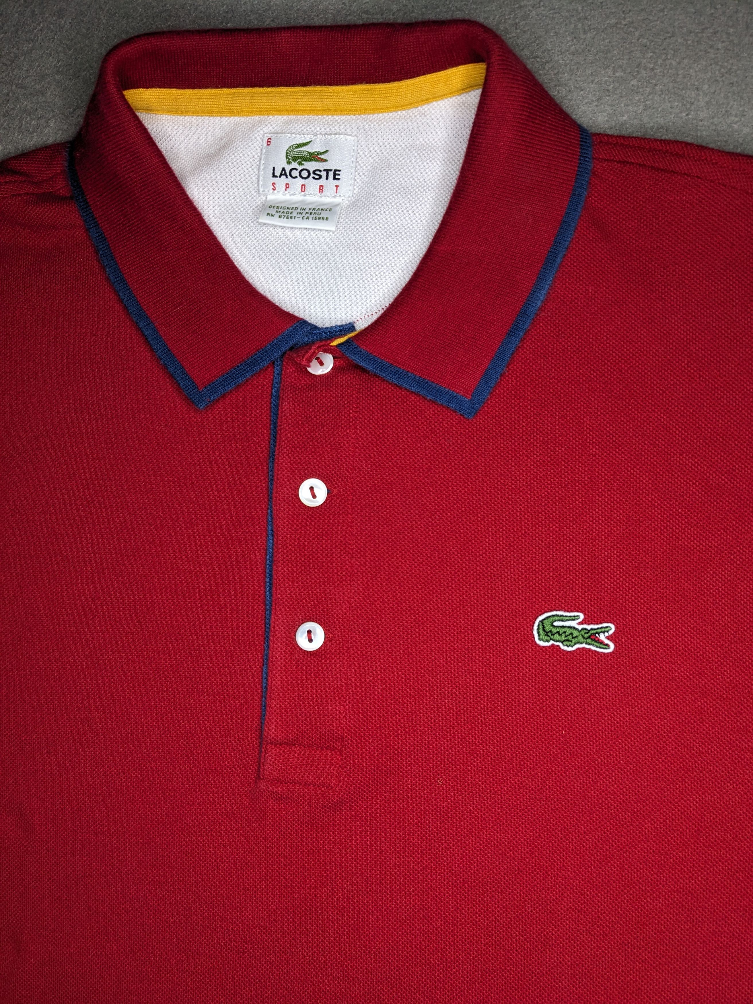 Lacoste VINTAGE Lacoste Sport Polo Shirt Mens XL Size 6 Red Size US XL / EU 56 / 4 - 3 Thumbnail