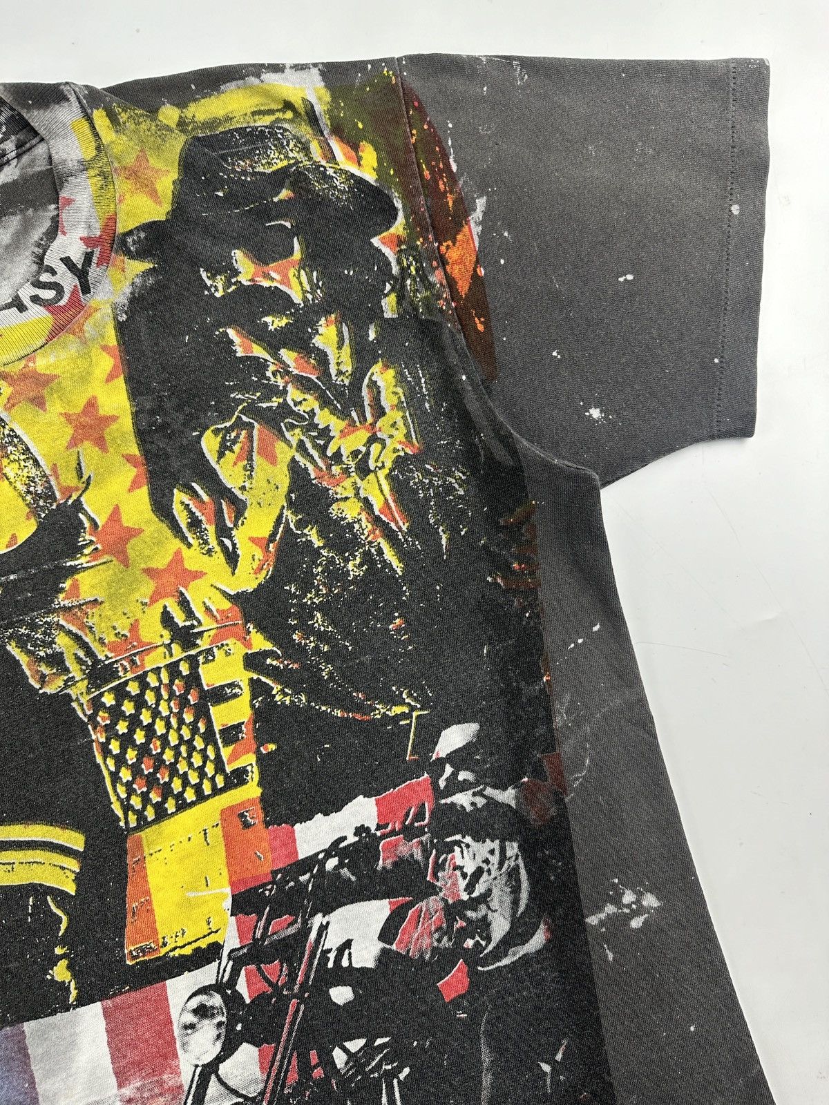 Vintage VINTAGE 1980’s EASY RIDER MOSQUITOHEAD AOP TEE , SHIRT Size US L / EU 52-54 / 3 - 4 Thumbnail