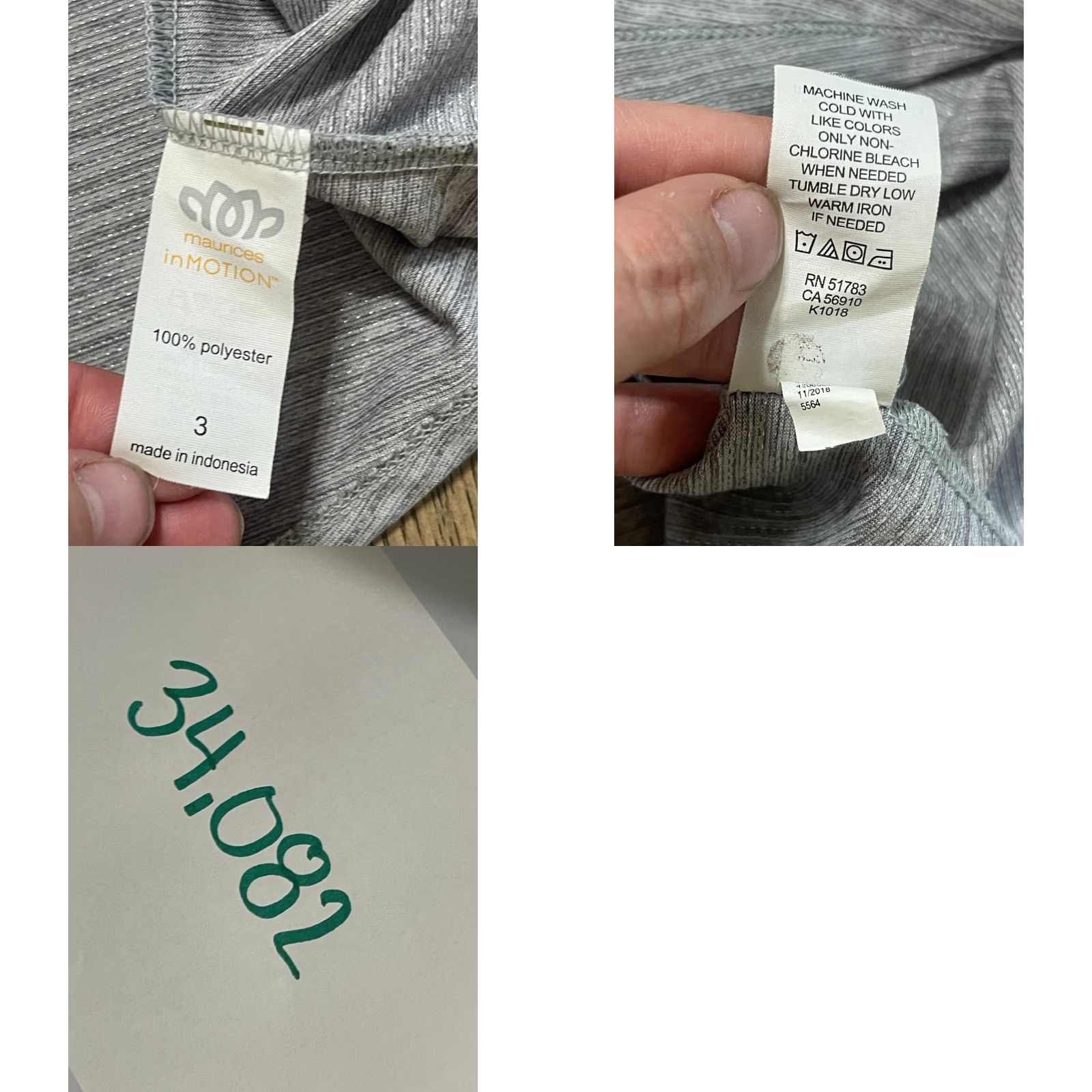 Vintage **Women's Plus 3X Gray Maurices in Motion Tank Top Sleeveless** User: **Maurices in Motion Women's Plus Size 3X Gray Tank Top Sleeveless** Size XXL / US 16-18 / IT 52-54 - 8 Thumbnail