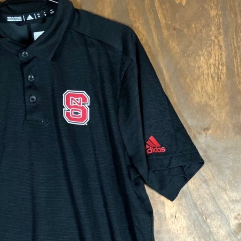 Adidas Adidas Mens Polo Shirt Black Aeroready Tech Short Sleeve Athletic Stretch XL Polo Shirt Mens Black Aeroready Size US XL / EU 56 / 4 - 5 Thumbnail