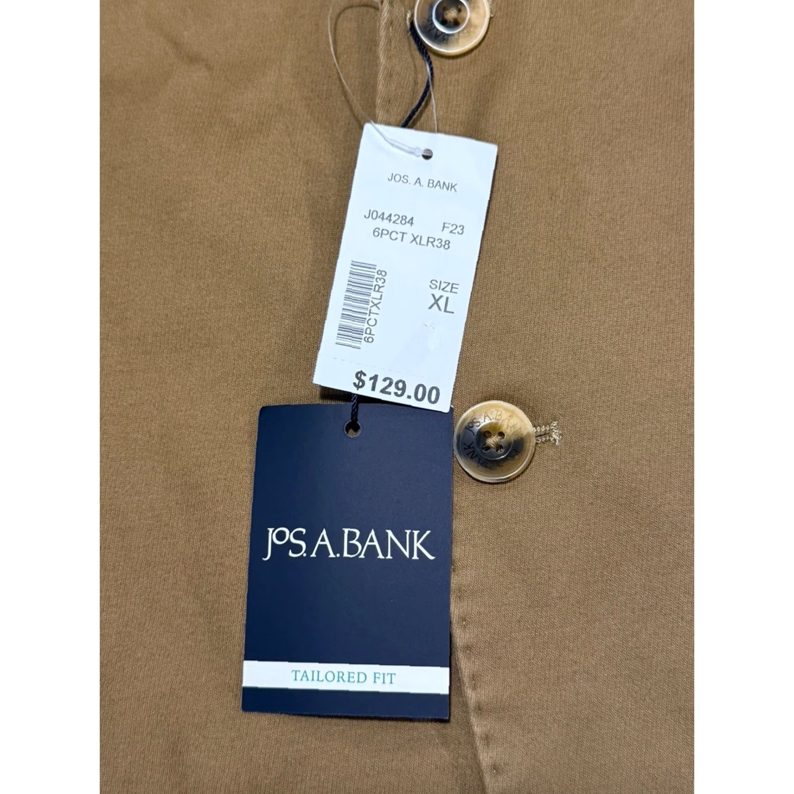Jos. A. Bank VINTAGE Jos. A. Bank Tailored Fit Blazer Brown XL Business Casual Classic Mens Size 46R - 6 Thumbnail