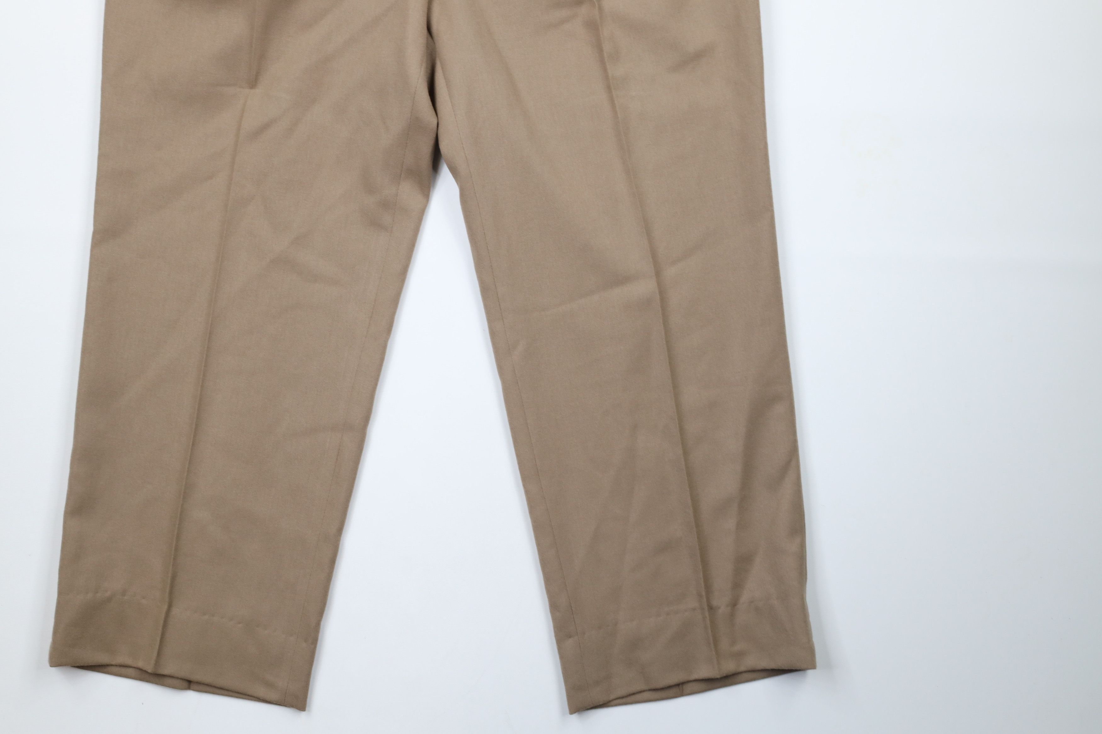 Vintage Vintage 90s Streetwear Wool Pleated Wide Leg Chino Pants USA Size US 36 / EU 52 - 4 Thumbnail